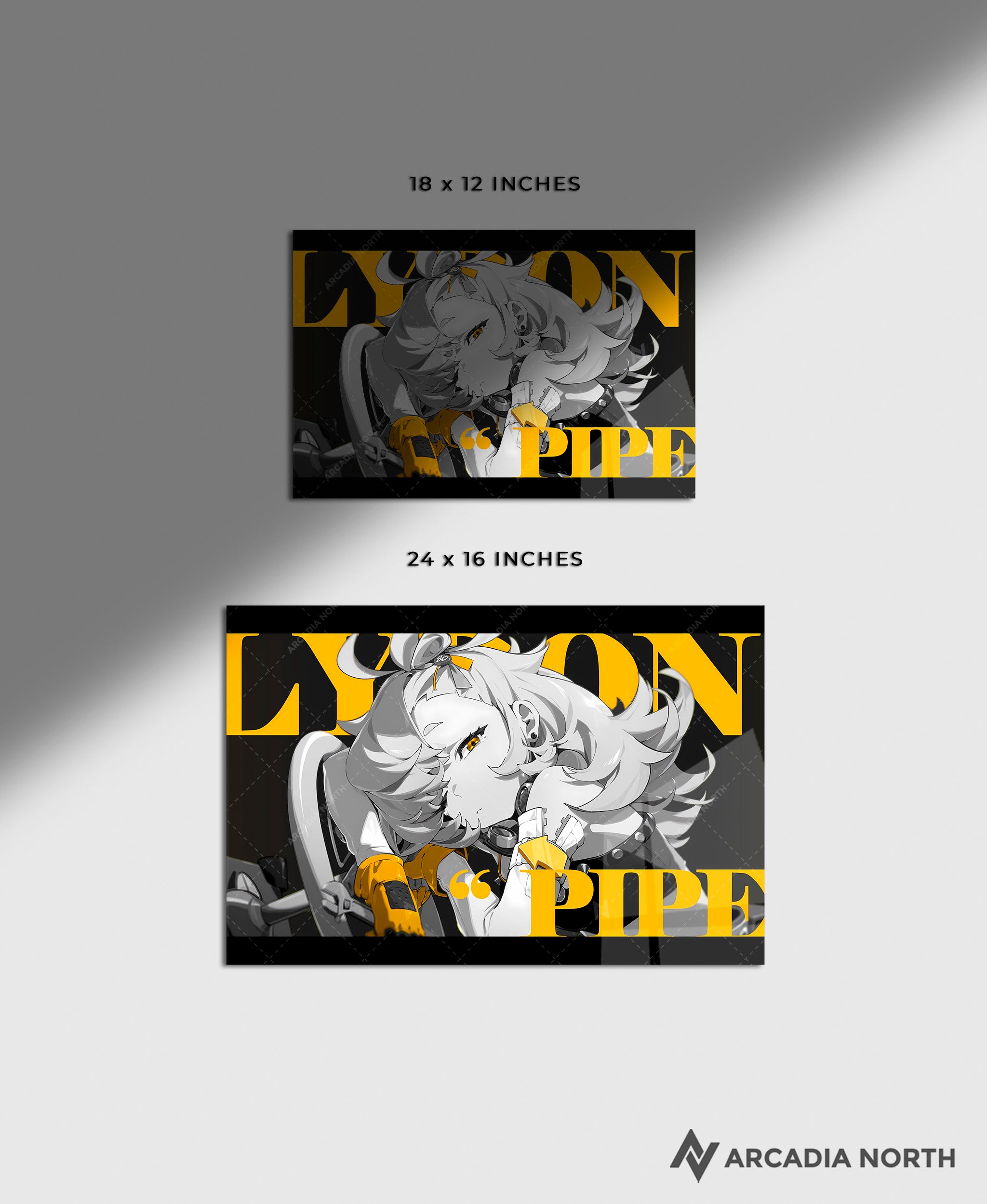 Hoyoverse Zenless Zone Zero ZZZ gaming acrylic poster by Arcadia North. Piper M3 Mindscape Cinema artwork. Acrylic wall art printed on acrylic.