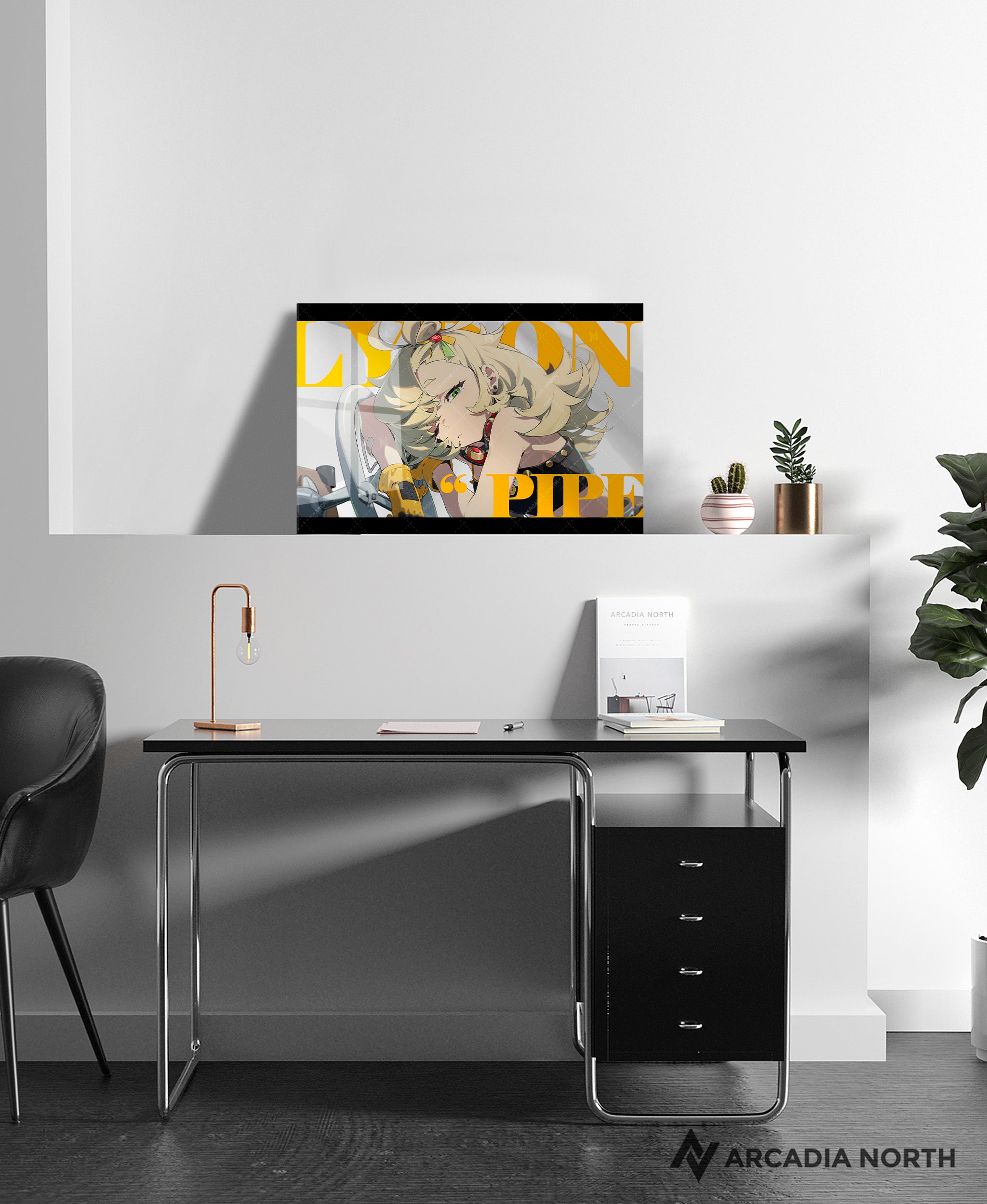 Hoyoverse Zenless Zone Zero ZZZ gaming acrylic poster by Arcadia North. Piper M6 Mindscape Cinema artwork. Acrylic wall art printed on acrylic.