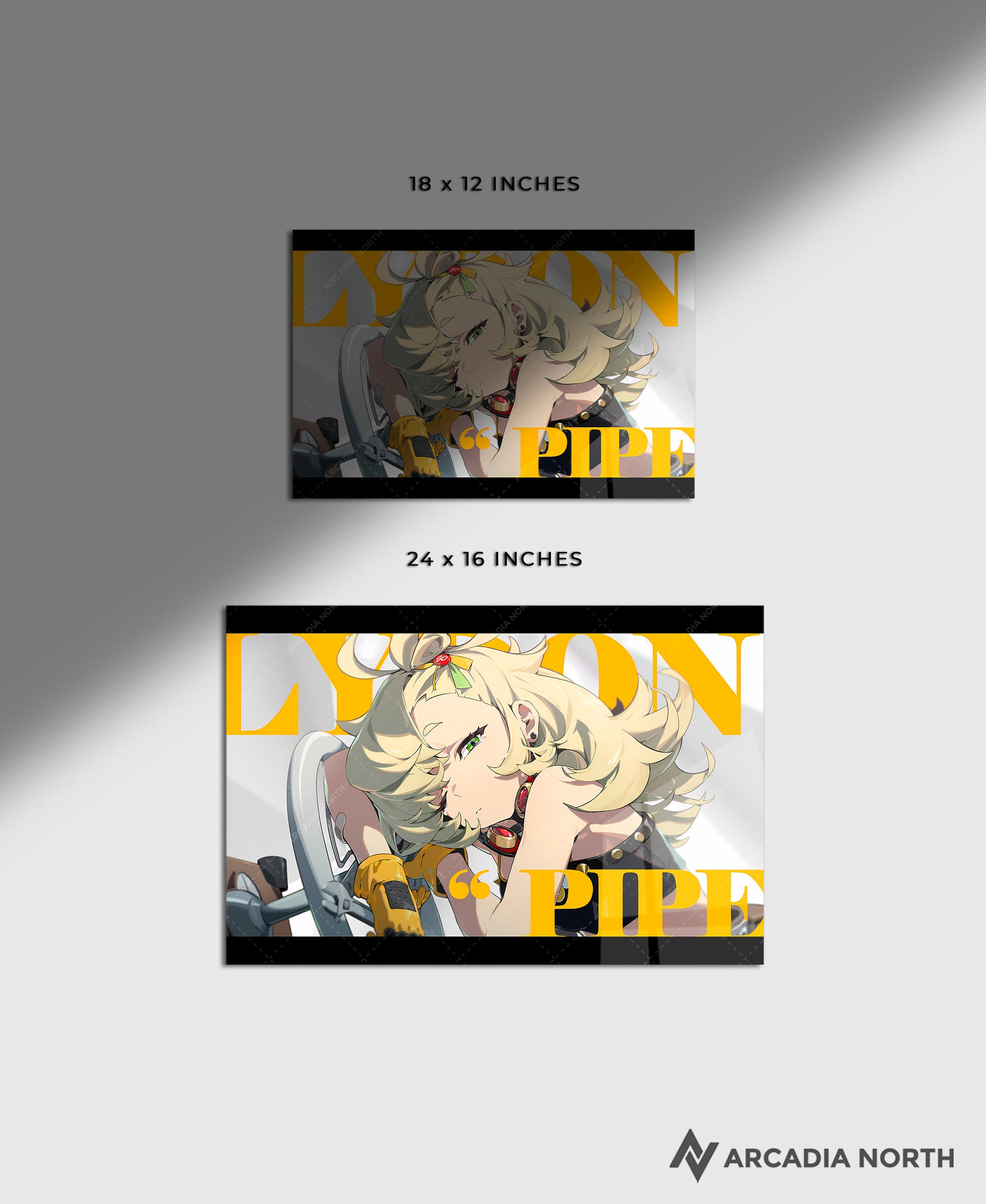 Hoyoverse Zenless Zone Zero ZZZ gaming acrylic poster by Arcadia North. Piper M6 Mindscape Cinema artwork. Acrylic wall art printed on acrylic.