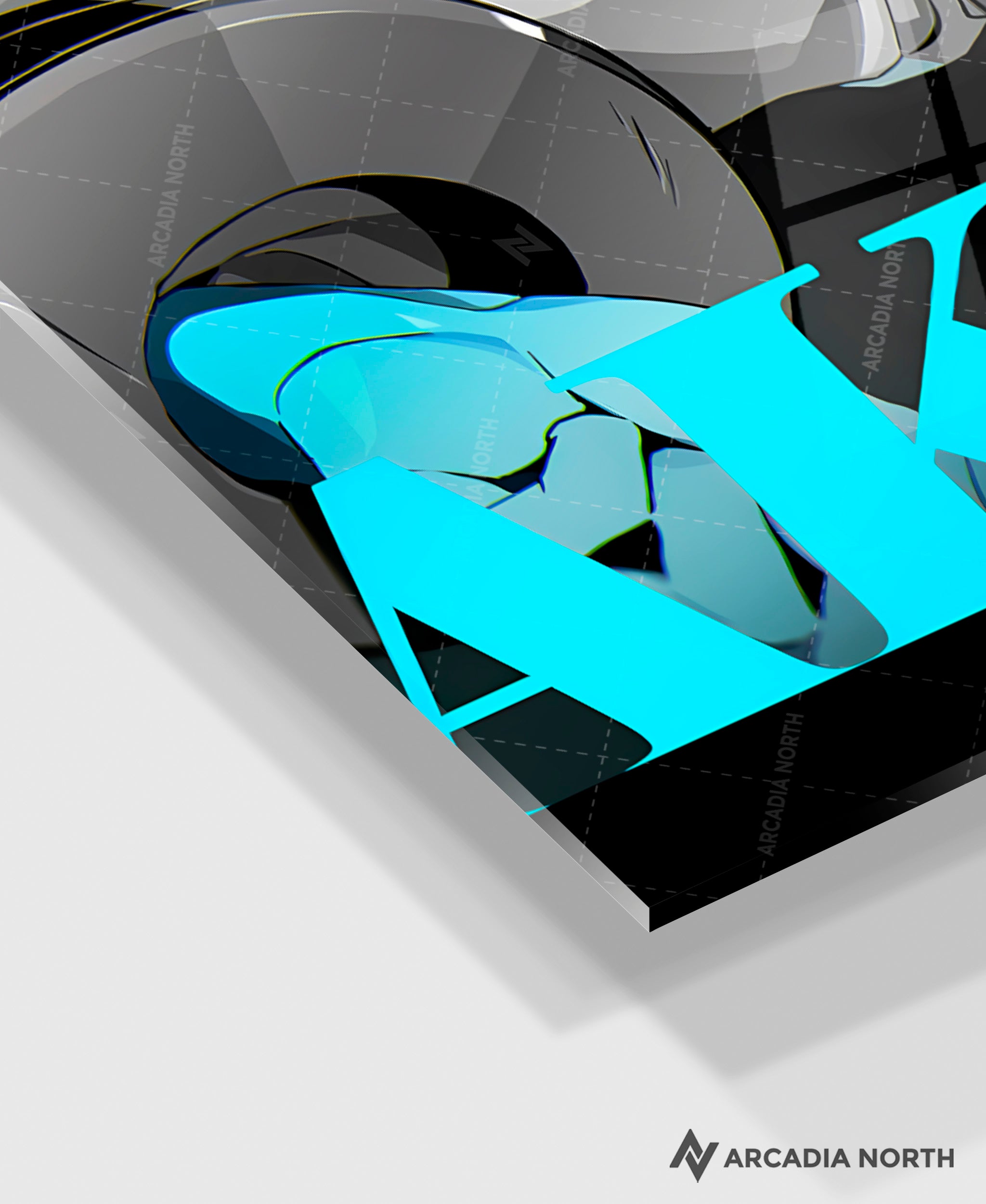 Hoyoverse Zenless Zone Zero ZZZ gaming acrylic poster by Arcadia North. Soukaku M3 Mindscape Cinema artwork. Acrylic wall art printed on acrylic.