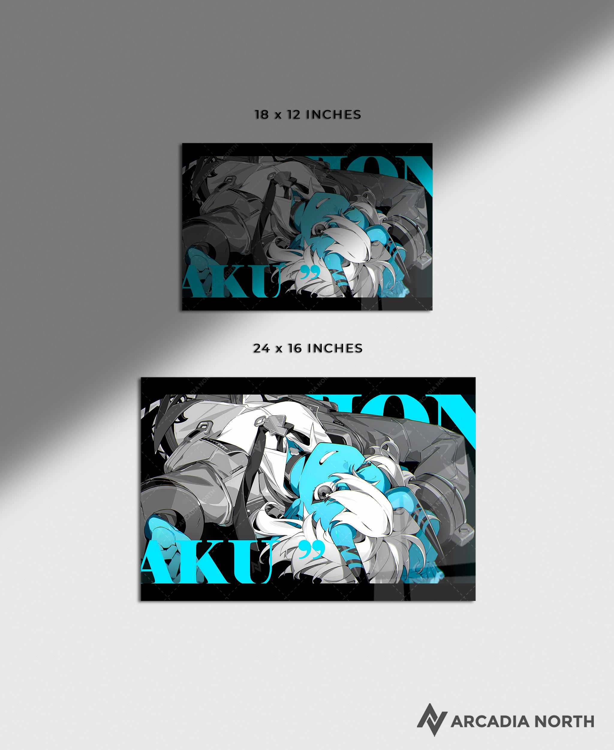 Hoyoverse Zenless Zone Zero ZZZ gaming acrylic poster by Arcadia North. Soukaku M3 Mindscape Cinema artwork. Acrylic wall art printed on acrylic.