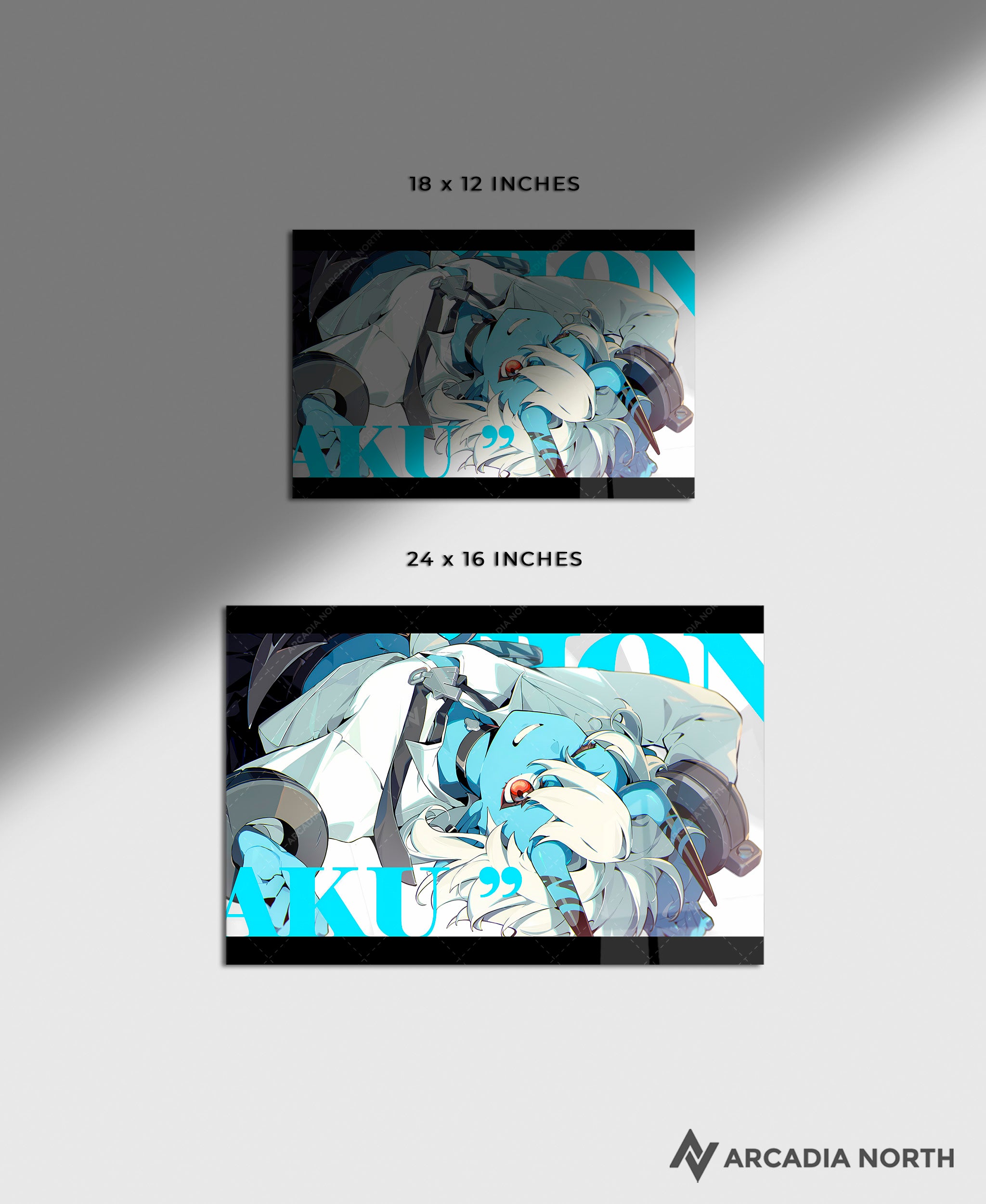 Hoyoverse Zenless Zone Zero ZZZ gaming acrylic poster by Arcadia North. Soukaku M6 Mindscape Cinema artwork. Acrylic wall art printed on acrylic.