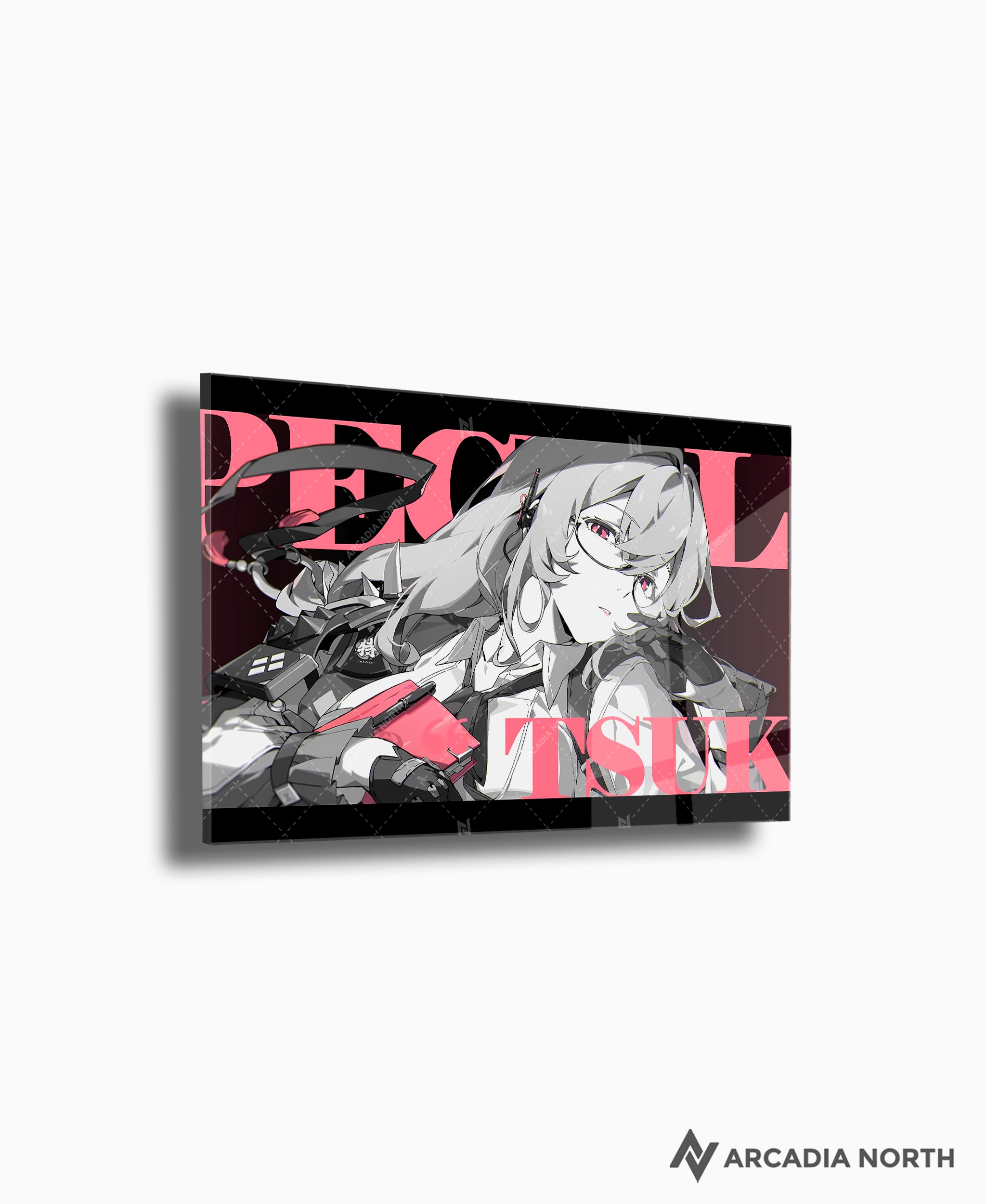 Hoyoverse Zenless Zone Zero ZZZ gaming acrylic poster by Arcadia North. Yanagi M3 Mindscape Cinema artwork. Acrylic wall art printed on acrylic.