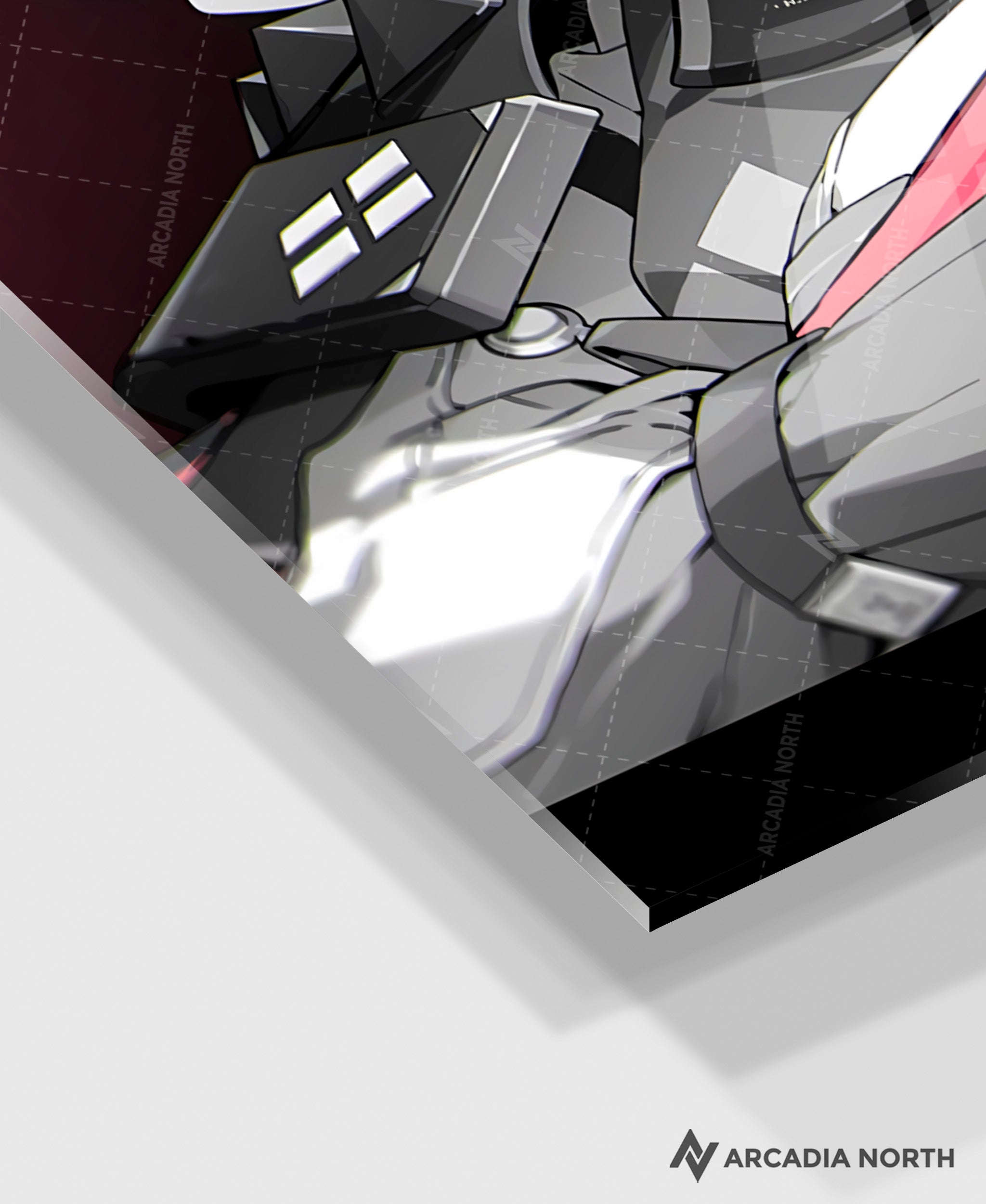 Hoyoverse Zenless Zone Zero ZZZ gaming acrylic poster by Arcadia North. Yanagi M3 Mindscape Cinema artwork. Acrylic wall art printed on acrylic.