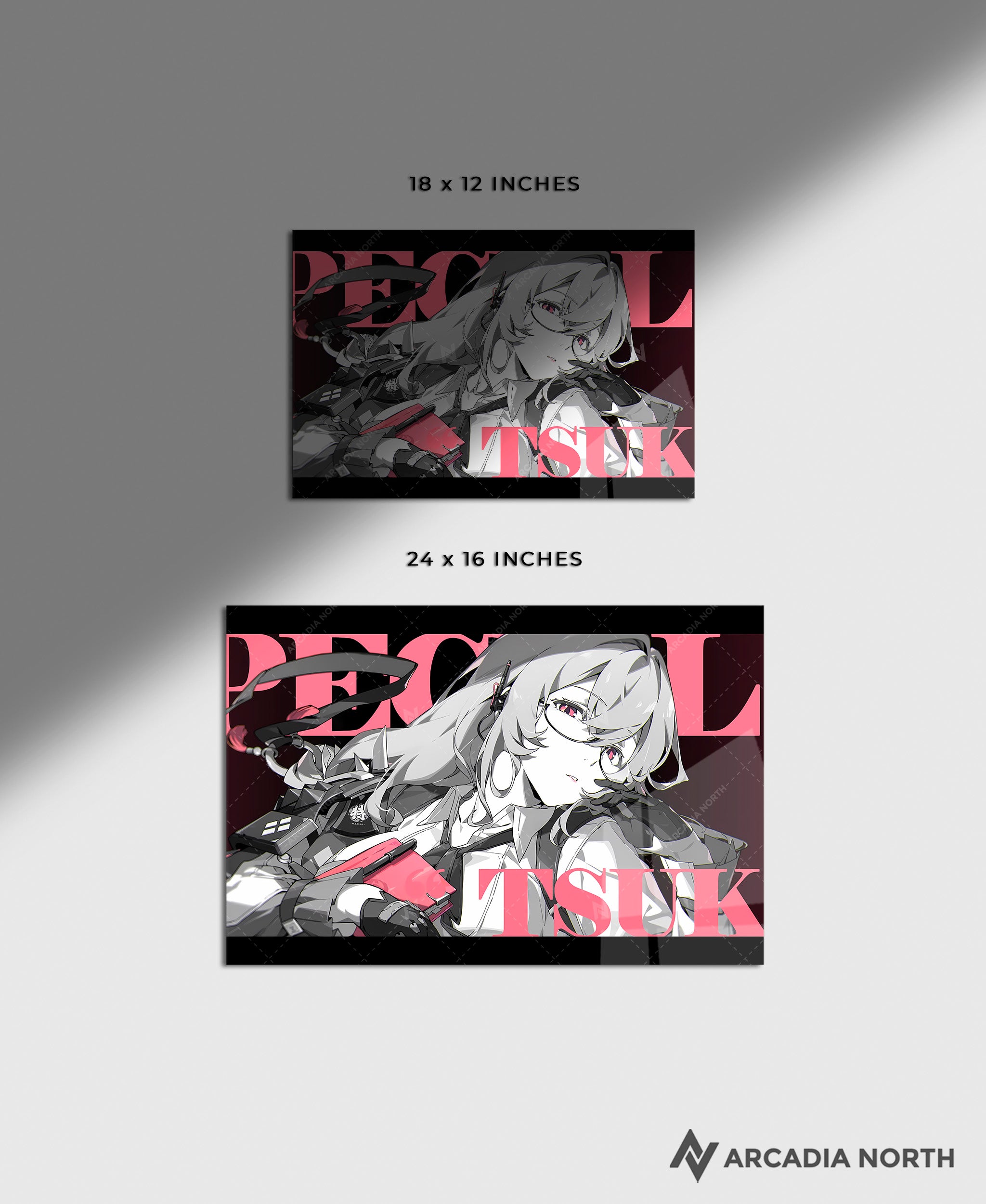 Hoyoverse Zenless Zone Zero ZZZ gaming acrylic poster by Arcadia North. Yanagi M3 Mindscape Cinema artwork. Acrylic wall art printed on acrylic.