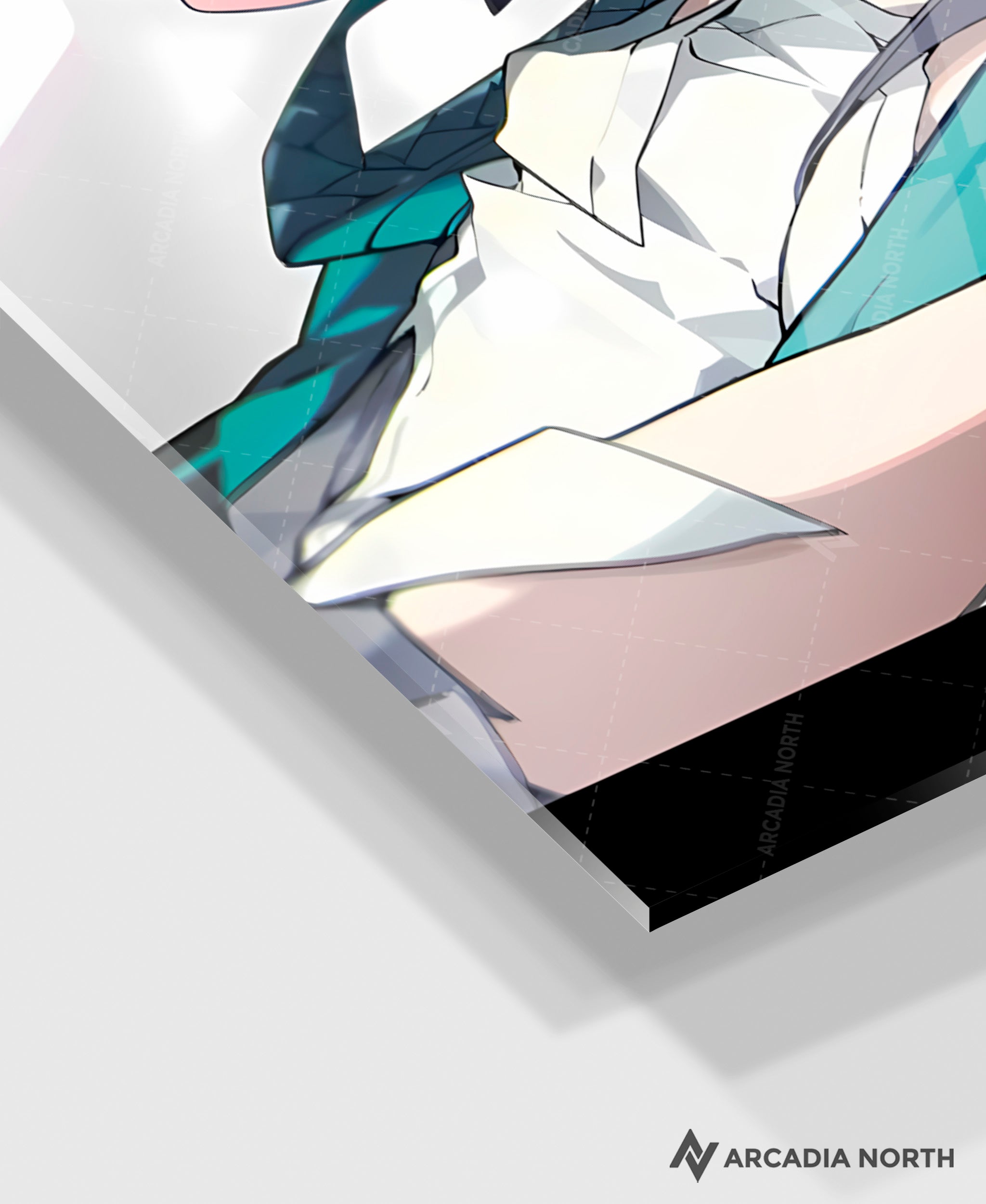 Hoyoverse Zenless Zone Zero ZZZ gaming acrylic poster by Arcadia North. Yanagi M6 Mindscape Cinema artwork. Acrylic wall art printed on acrylic.