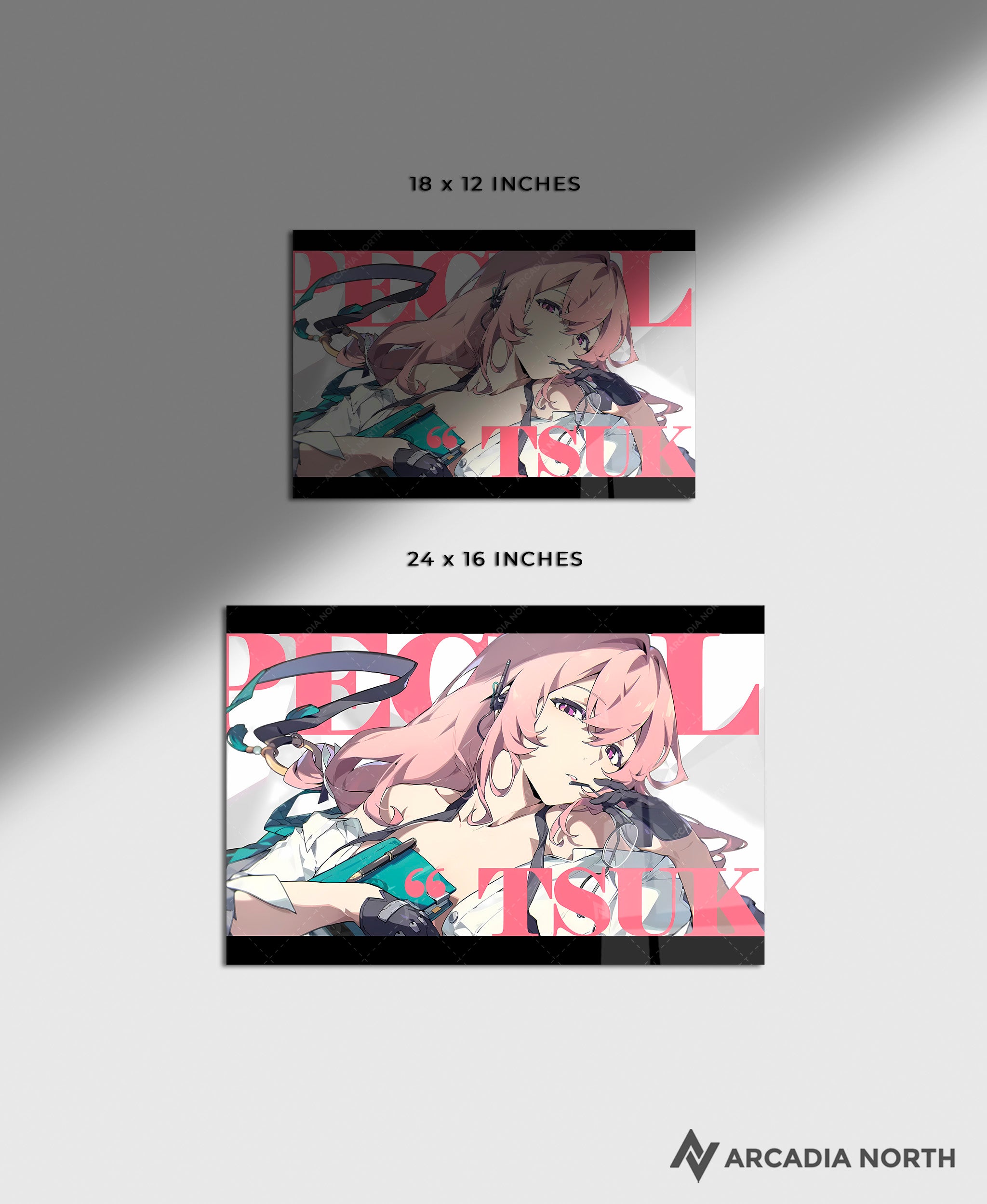 Hoyoverse Zenless Zone Zero ZZZ gaming acrylic poster by Arcadia North. Yanagi M6 Mindscape Cinema artwork. Acrylic wall art printed on acrylic.