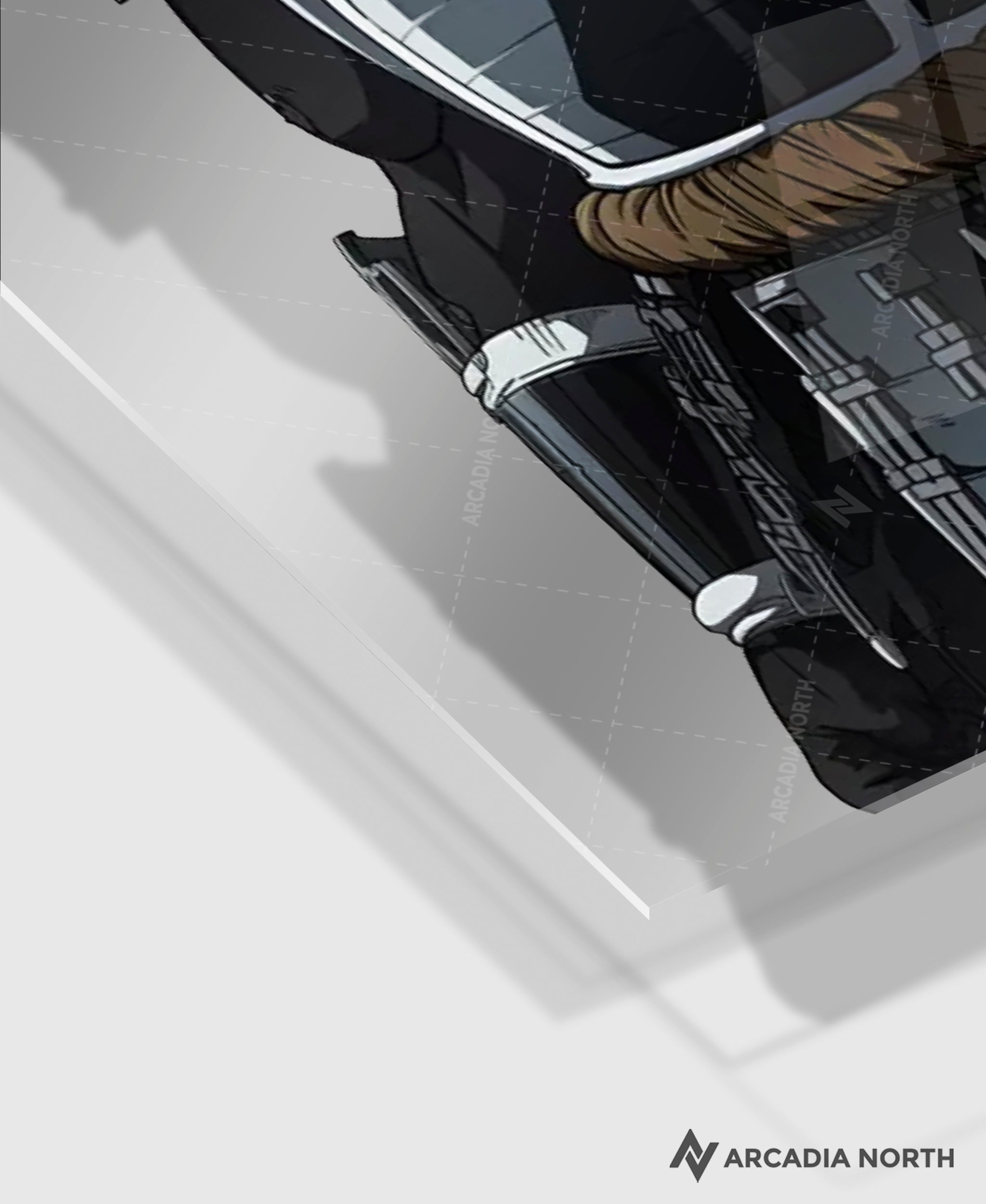 Dragon Ball anime acrylic poster by Arcadia North. Featuring Vegeta as a samurai on a transparent background. Layerable acrylic poster. Can be used as a foreground for a layerable background acrylic poster. Acrylic wall art printed on acrylic.