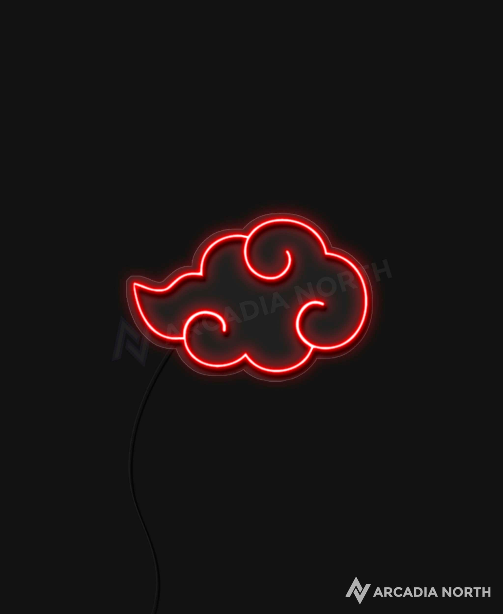 Naruto Akatsuki cloud anime neon sign by Arcadia North