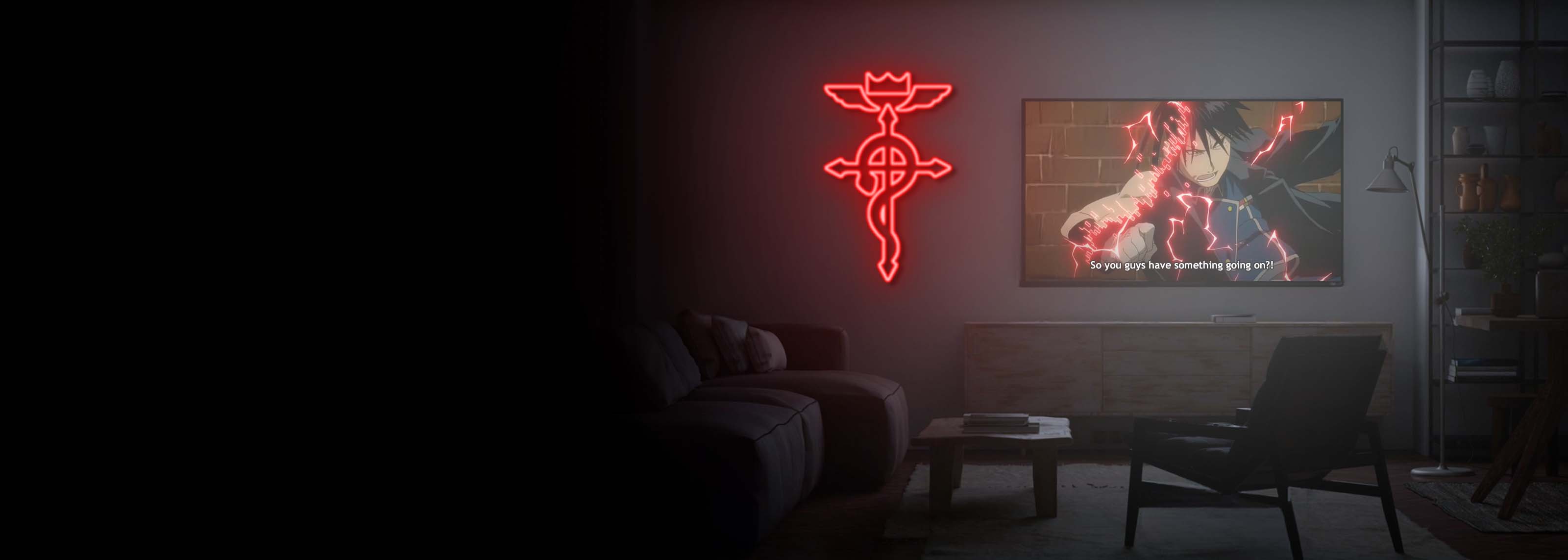 Full Metal Alchemist Neon Sign Symbol All Anime Collection Banner