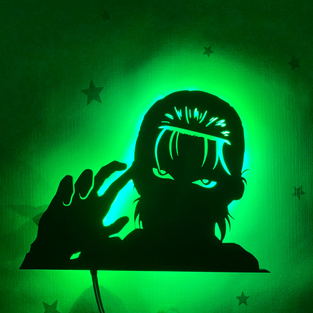 Attack on Titan Eren Yeager anime silhouette light