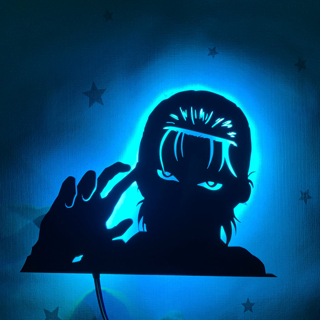 Attack on Titan Eren Yeager anime silhouette light