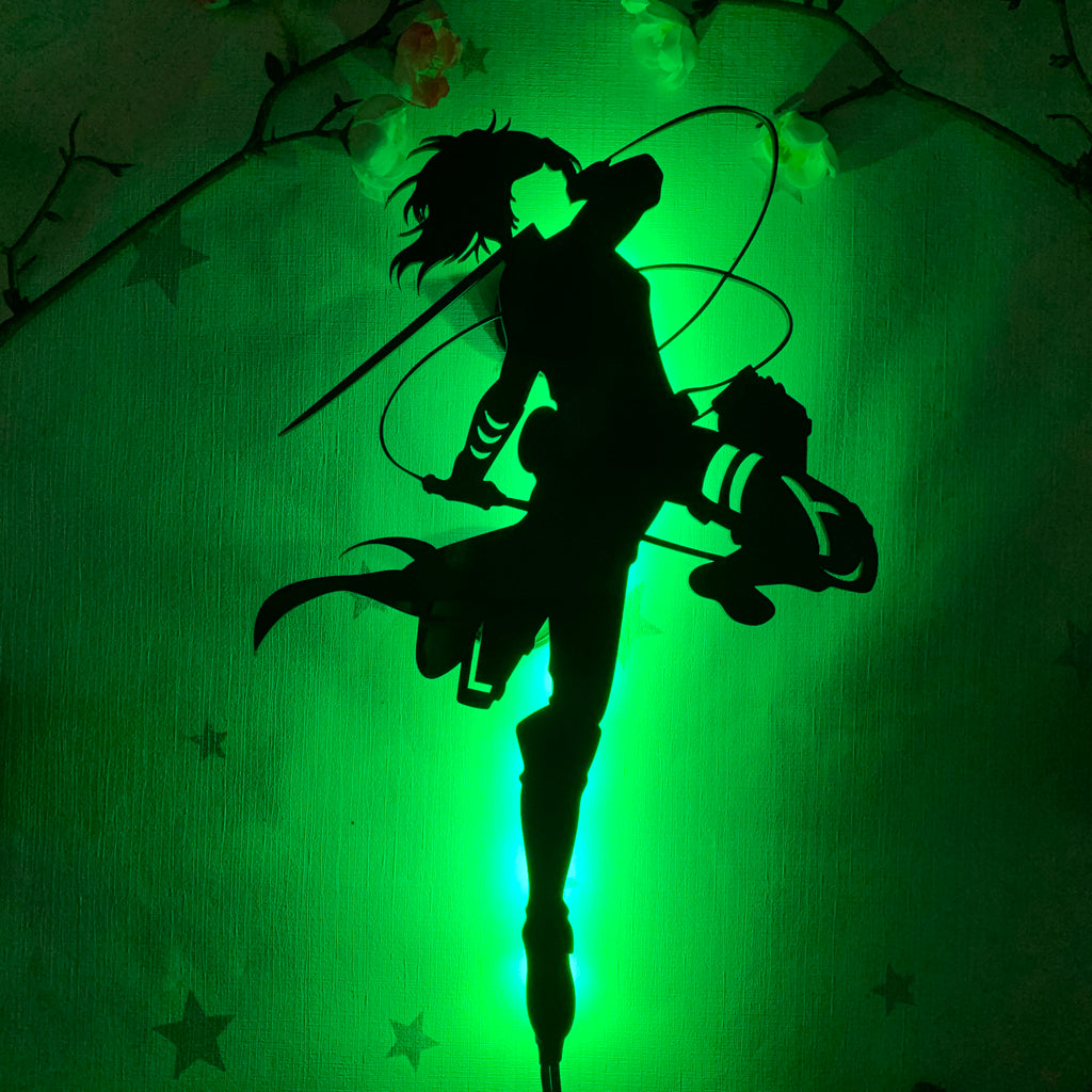 Attack on Titan Hange Zoe anime silhouette light