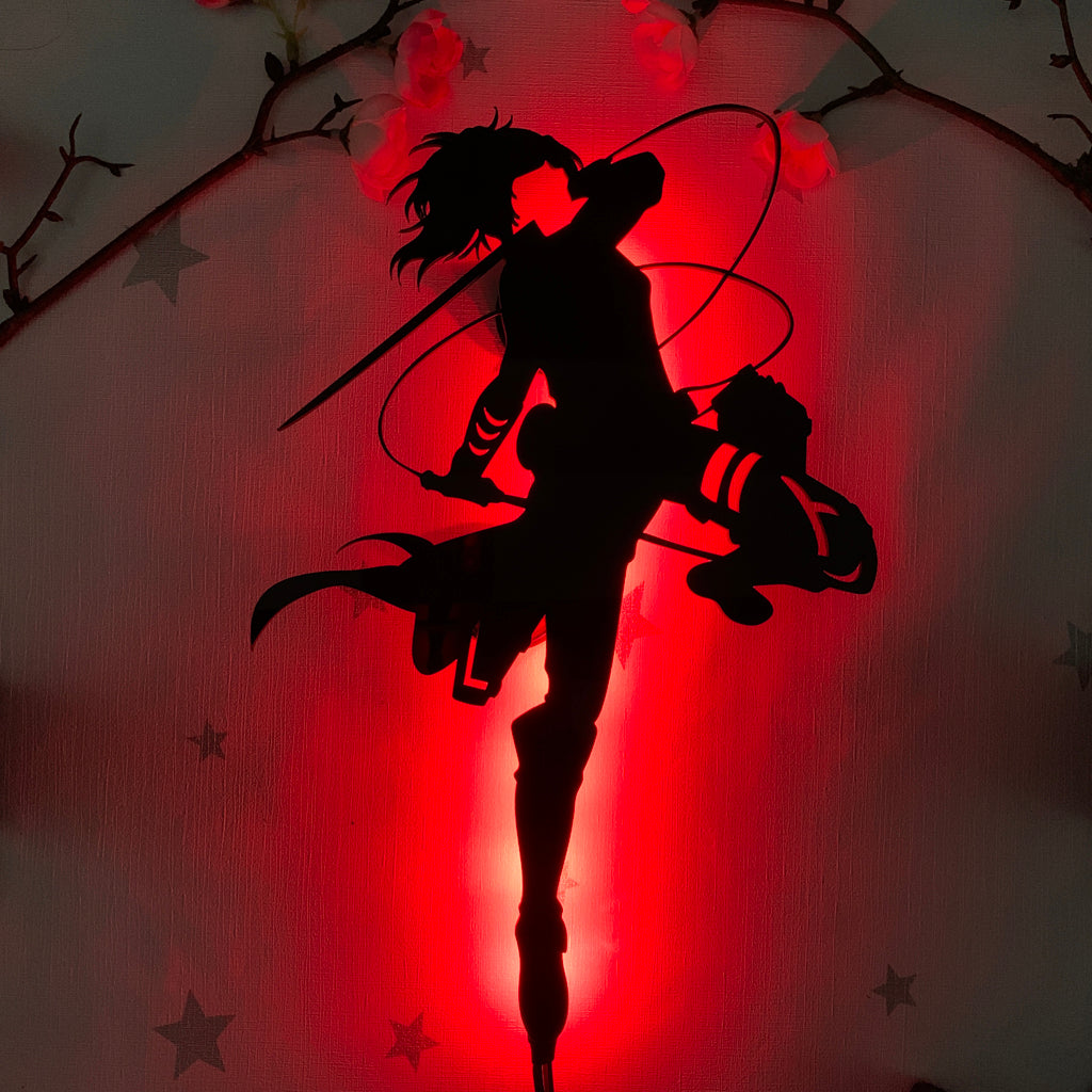 Attack on Titan Hange Zoe anime silhouette light