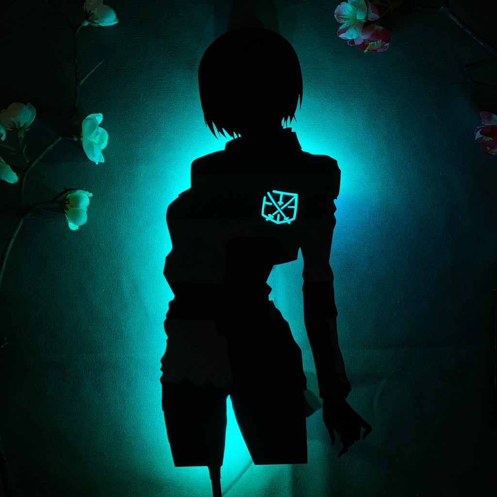 Attack on Titan Mikasa Ackerman anime silhouette light