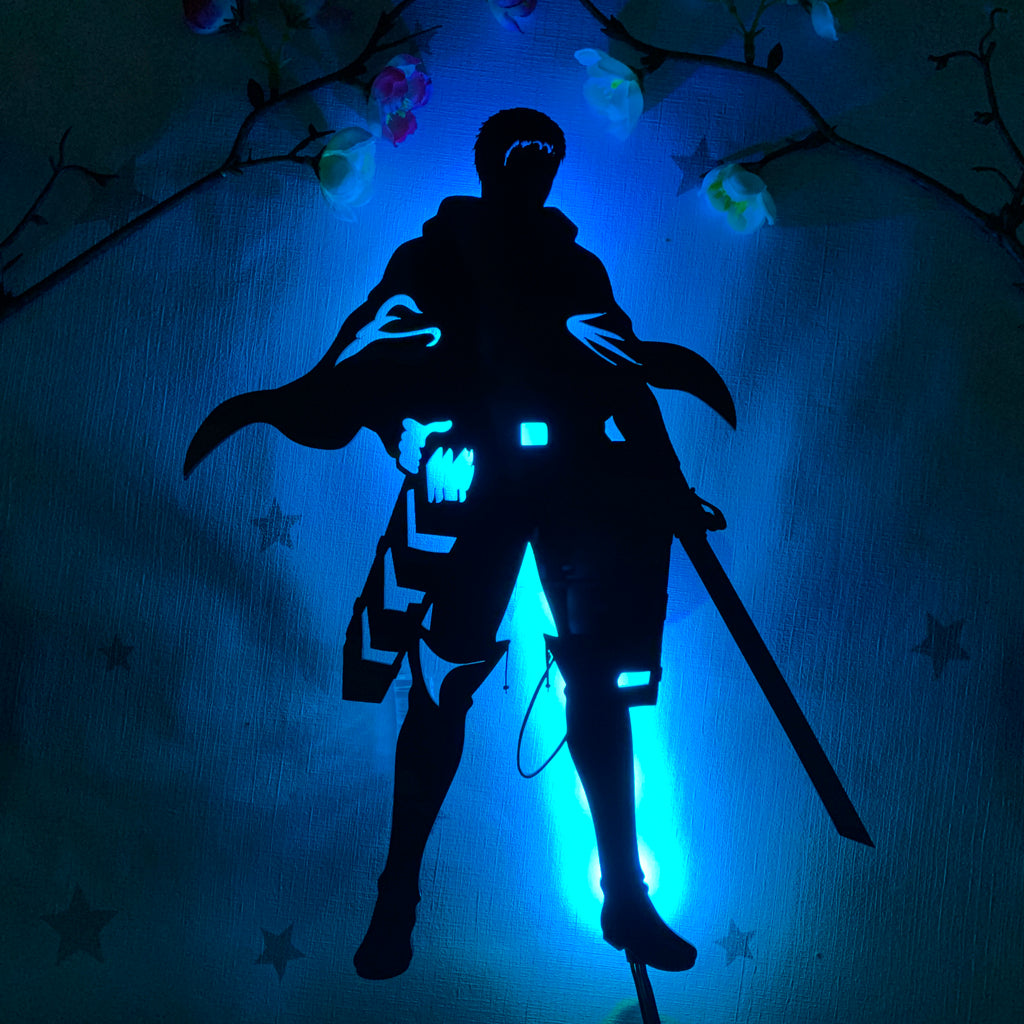 Attack on Titan Reiner Braun anime silhouette light