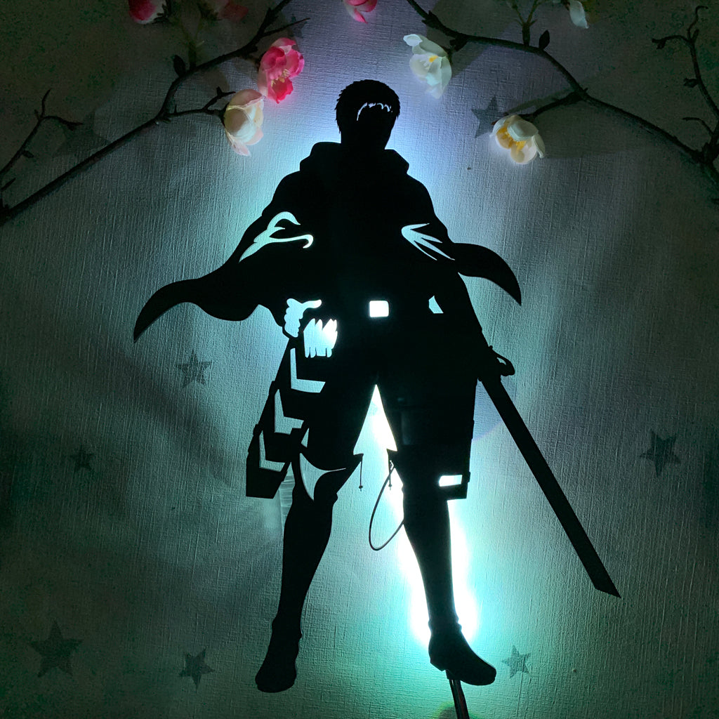 Attack on Titan Reiner Braun anime silhouette light