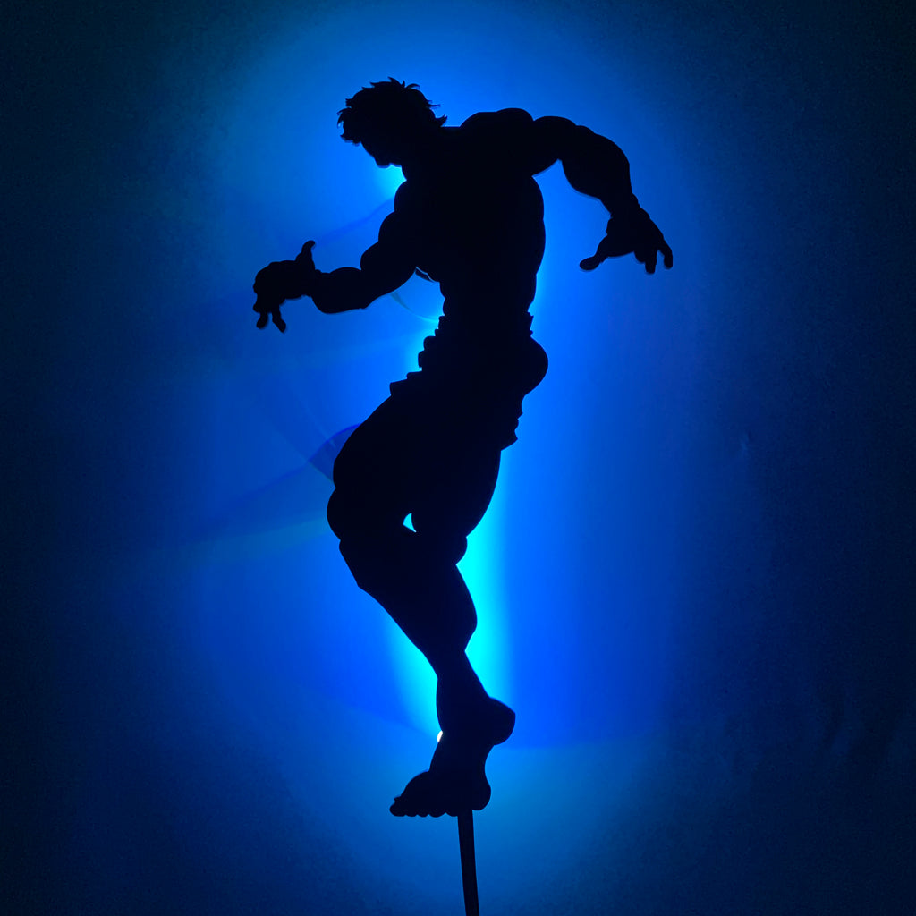 Baki Hanma anime silhouette light