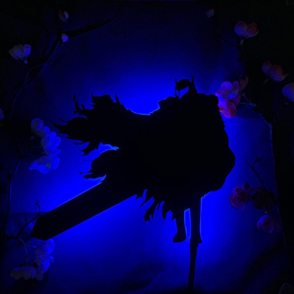 Berserk Guts anime silhouette light