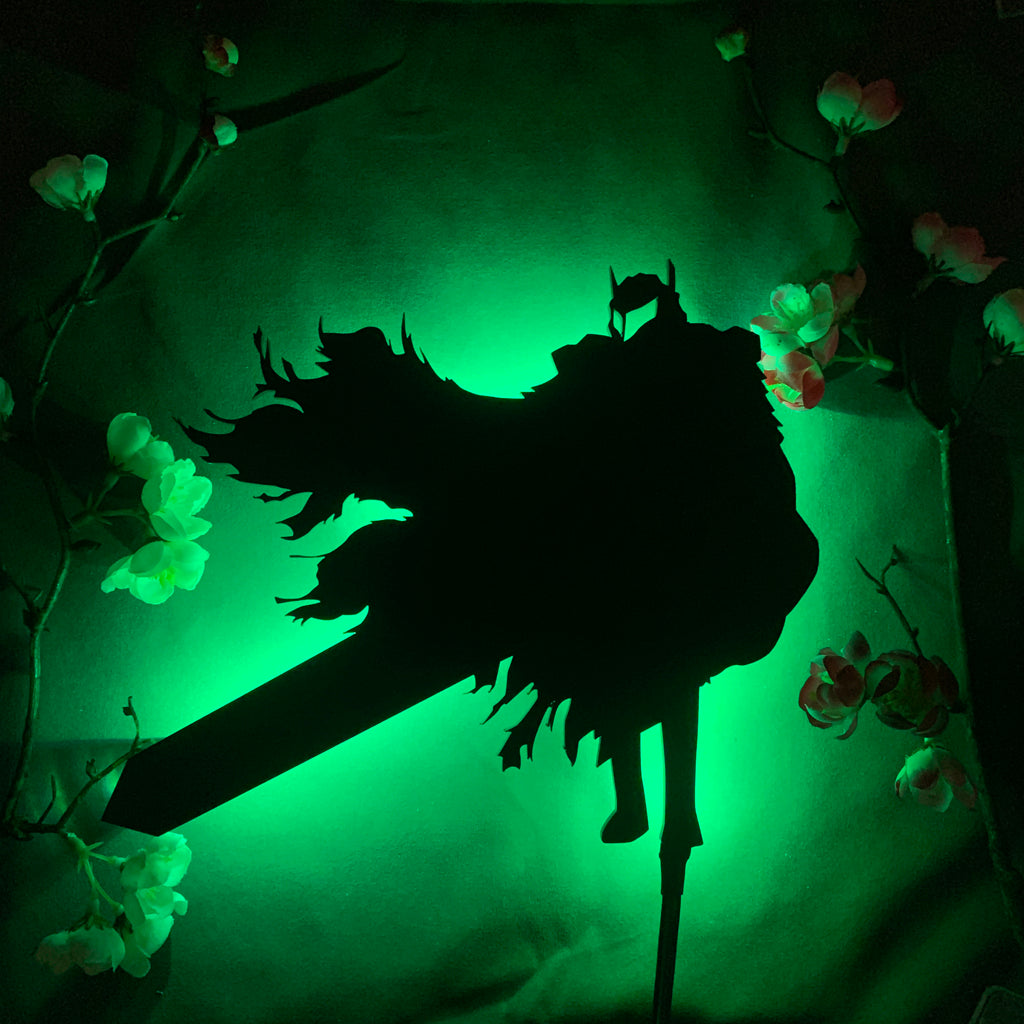 Berserk Guts anime silhouette light