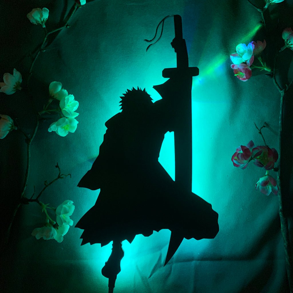 Bleach Ichigo Kurosaki anime silhouette light