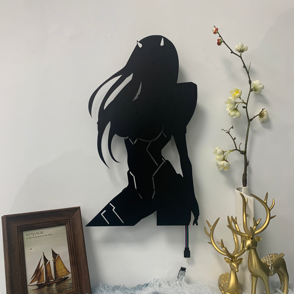 Darling in the Franxx Zero Two anime silhouette light