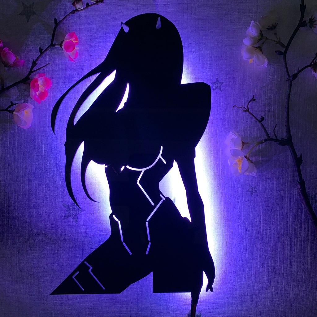 Darling in the Franxx Zero Two anime silhouette light