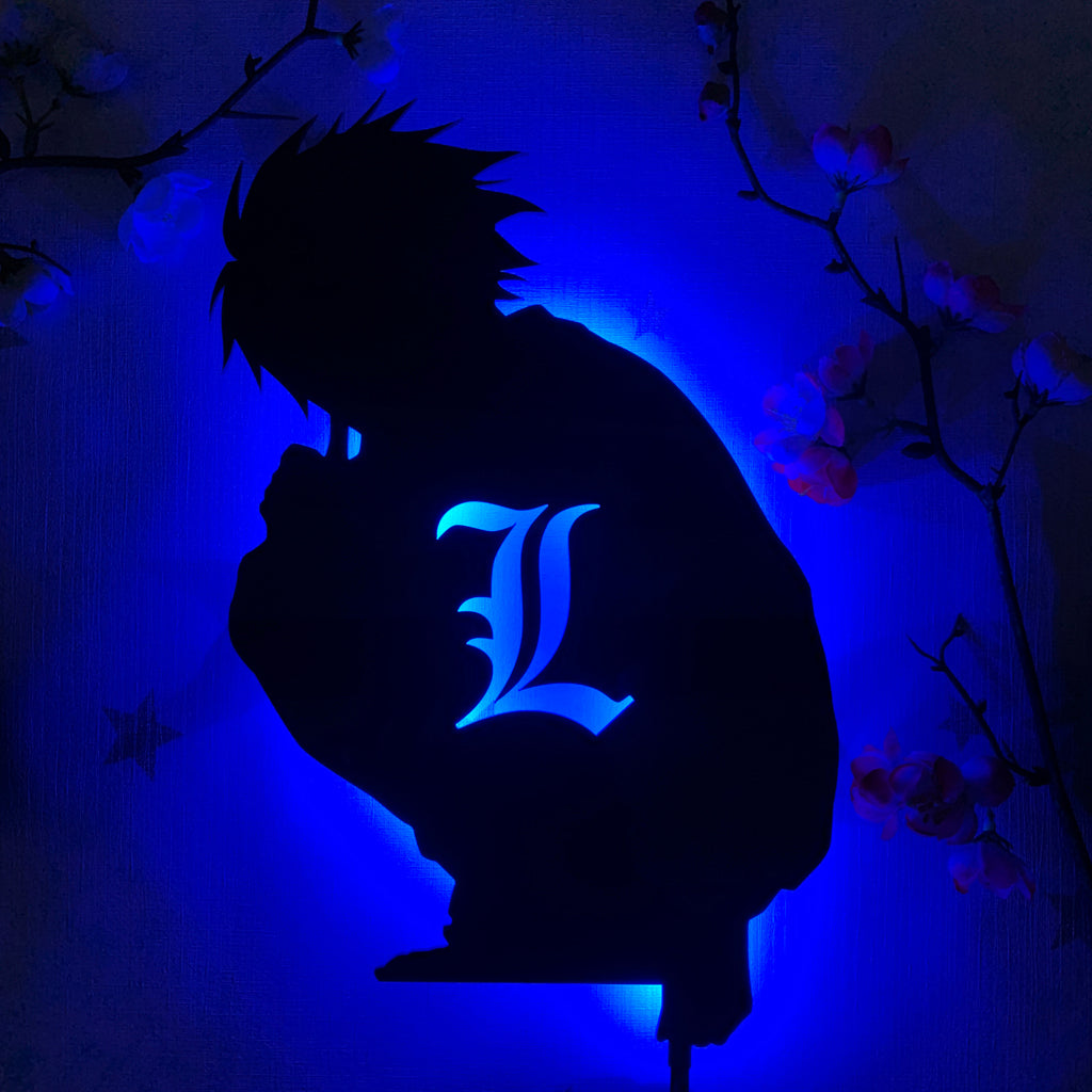 Death Note L anime silhouette light
