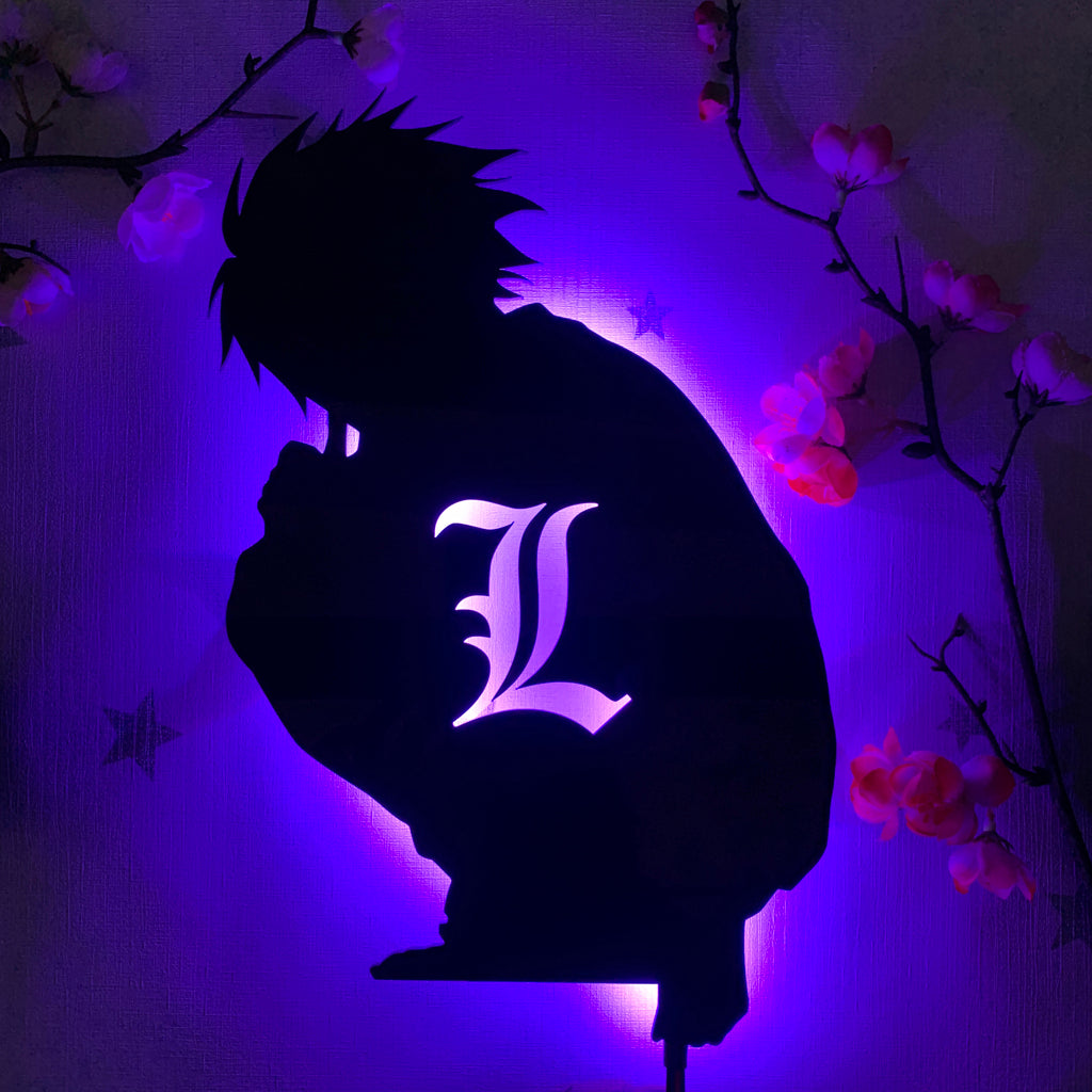 Death Note L anime silhouette light