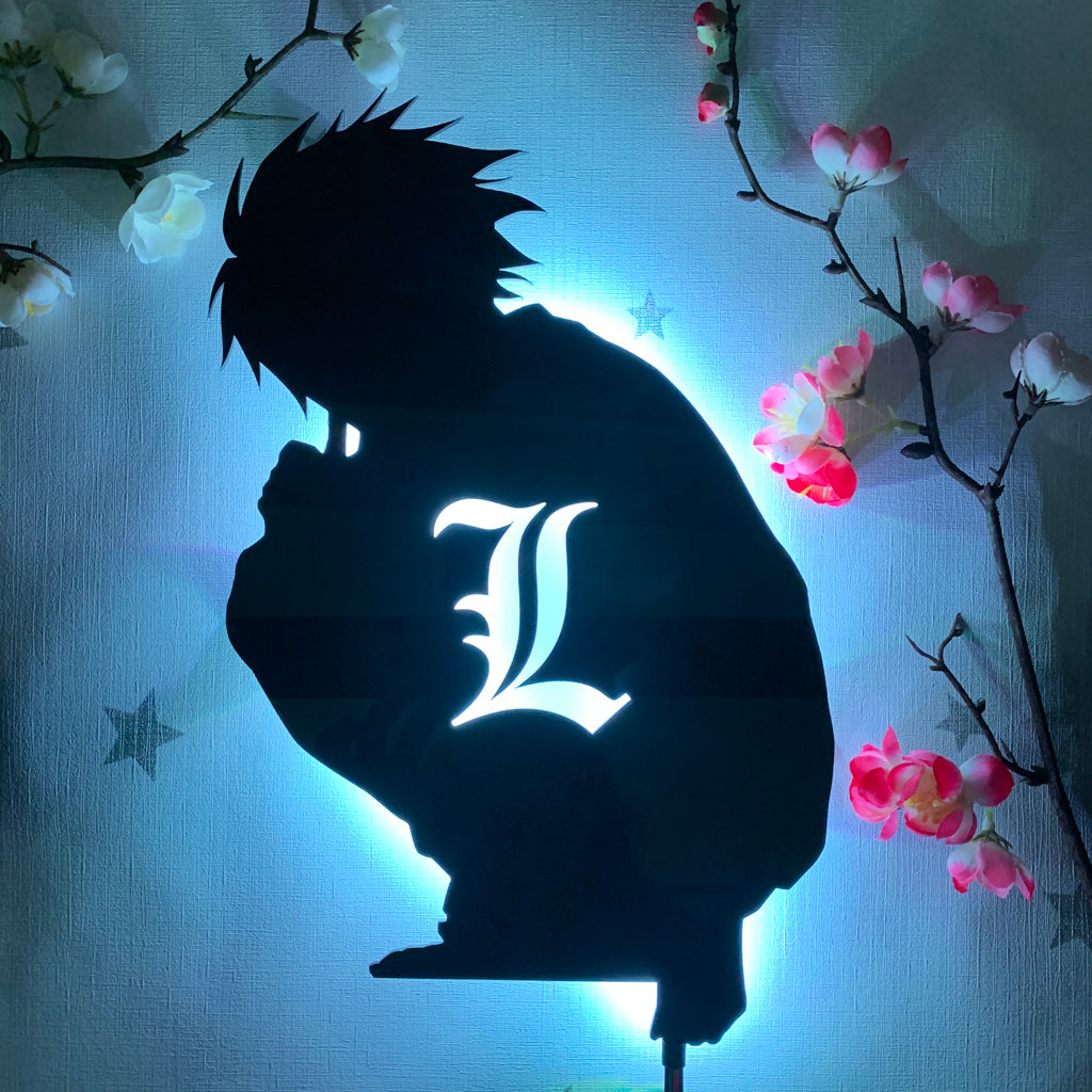 Death Note L anime silhouette light