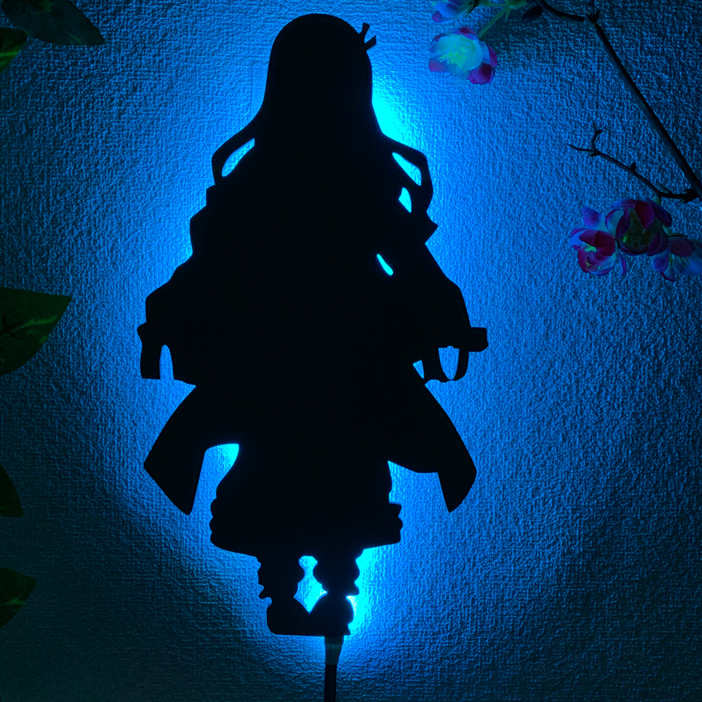Demon Slayer Nezuko Kamado anime silhouette light