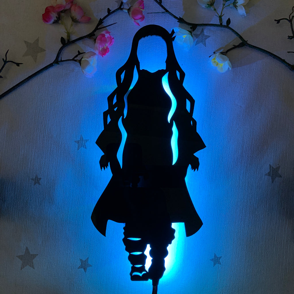 Demon Slayer Nezuko Kamado anime silhouette light
