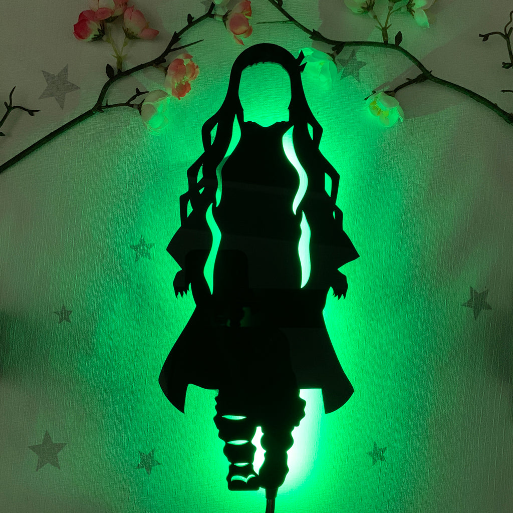 Demon Slayer Nezuko Kamado anime silhouette light