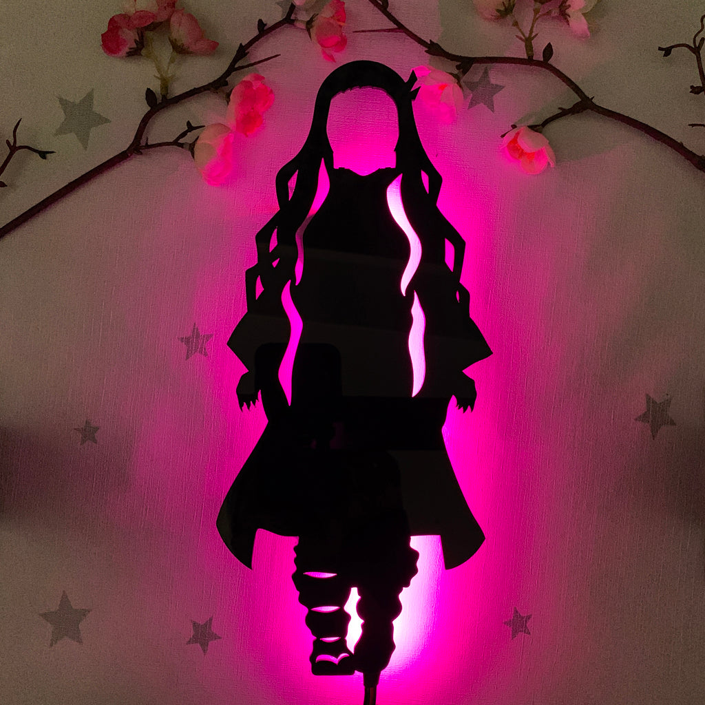 Demon Slayer Nezuko Kamado anime silhouette light