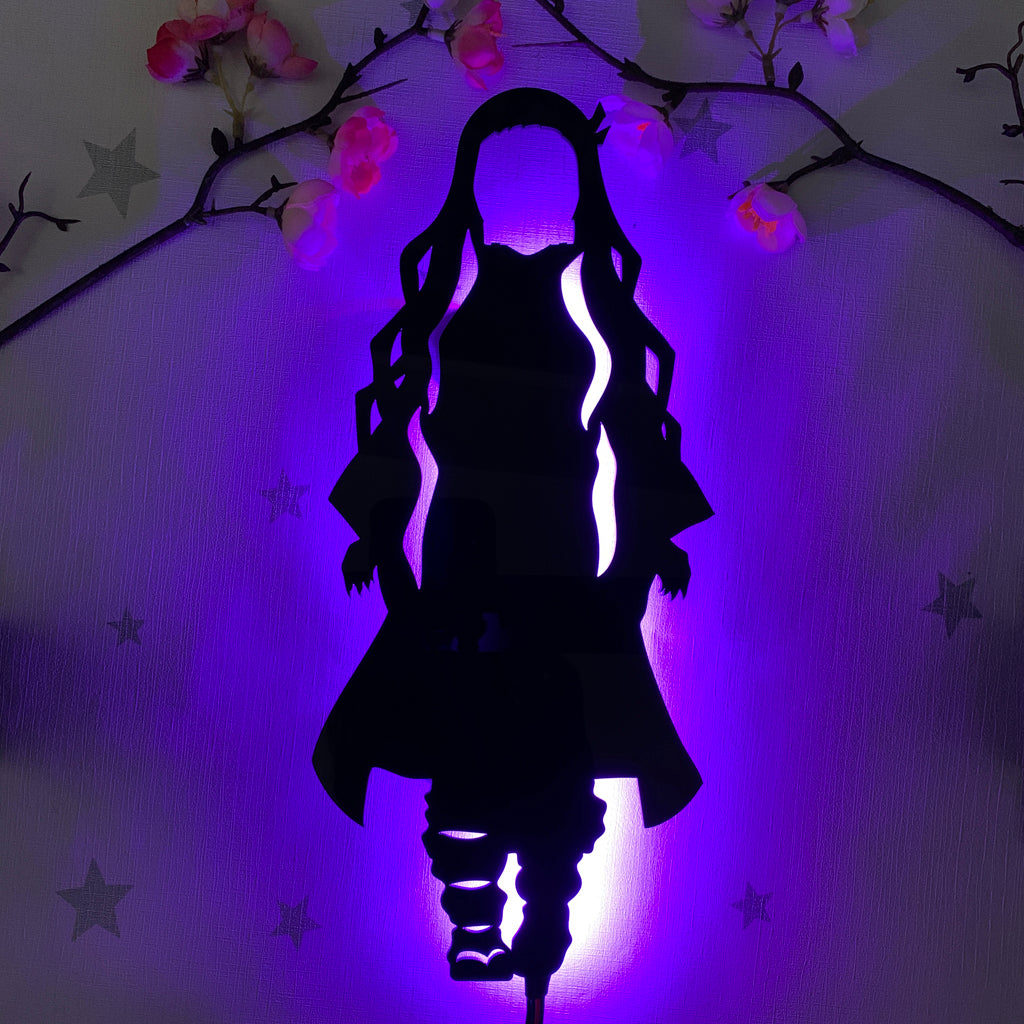 Demon Slayer Nezuko Kamado anime silhouette light