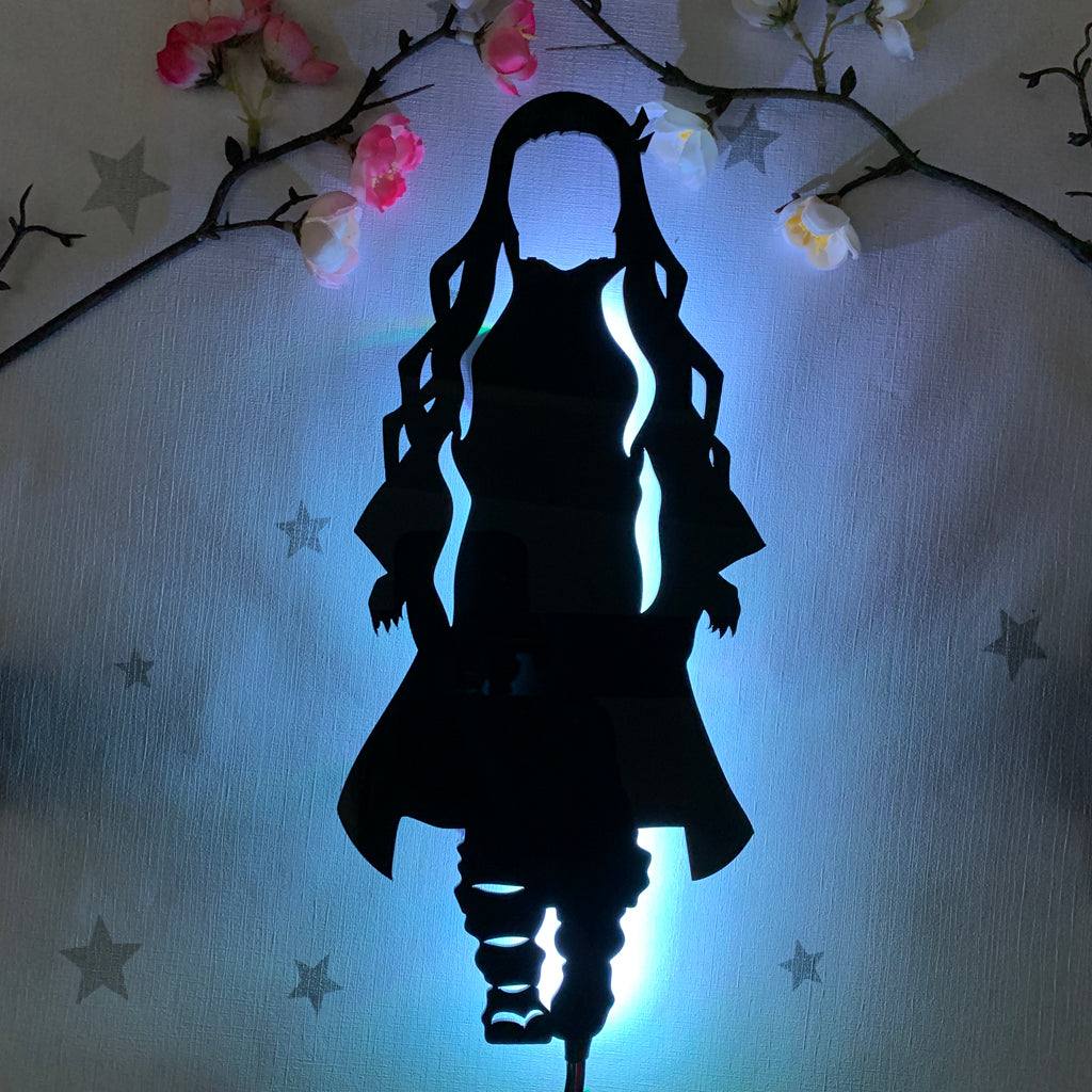 Demon Slayer Nezuko Kamado anime silhouette light