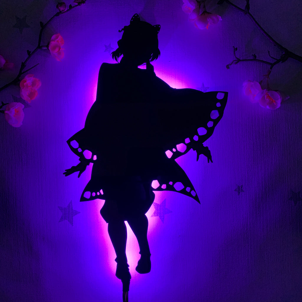 Demon Slayer Shinobu Kocho anime silhouette light