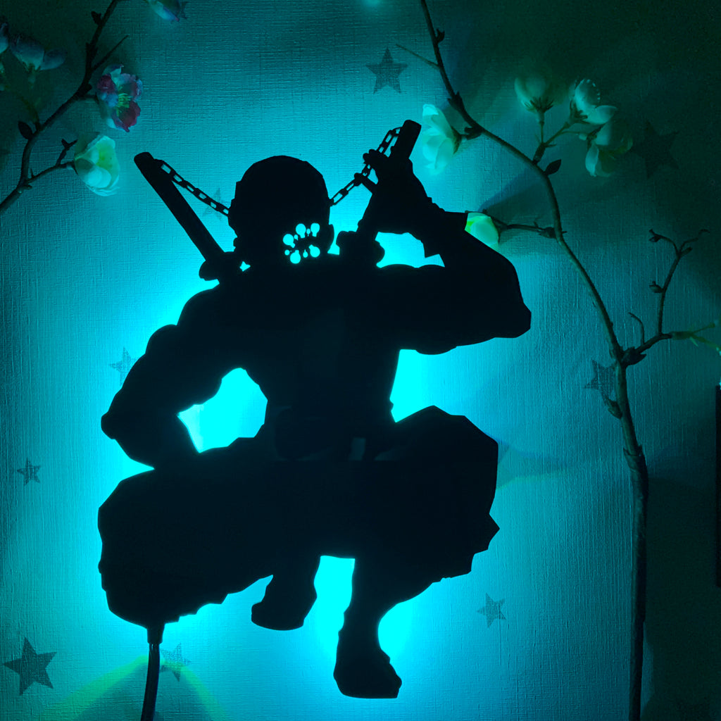 Demon Slayer Tengen Uzui anime silhouette light