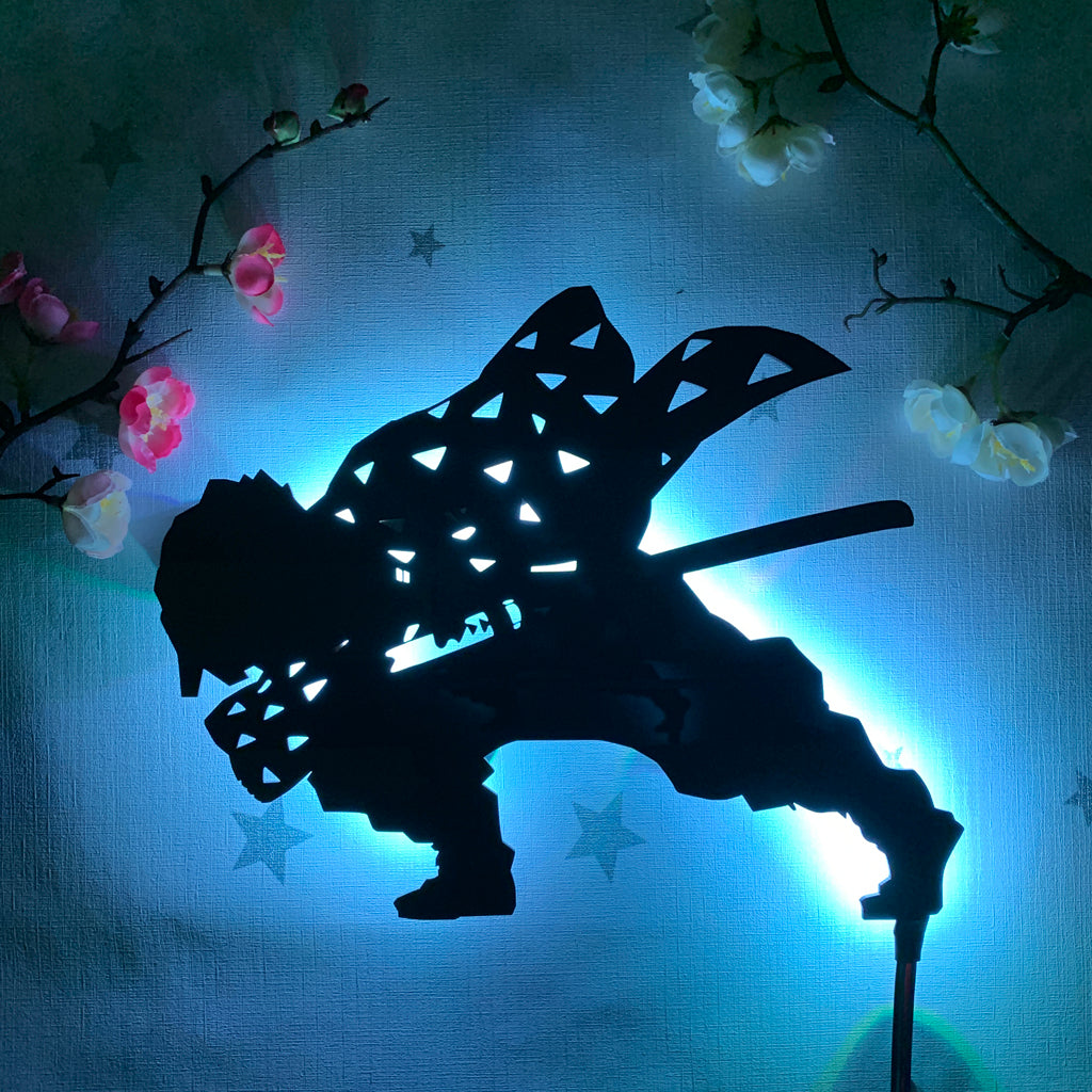 Demon Slayer Zenitsu Agatsuma anime silhouette light