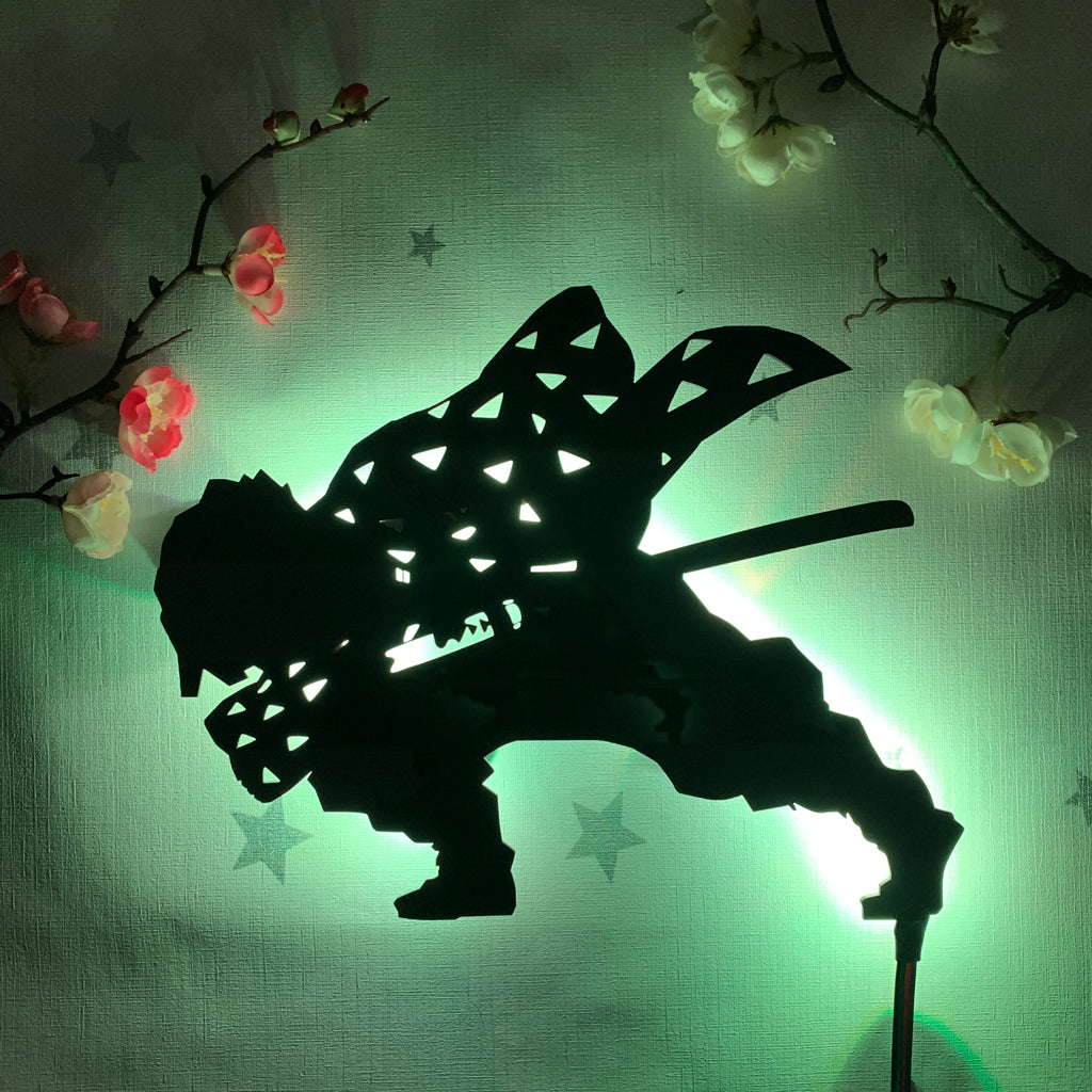 Demon Slayer Zenitsu Agatsuma anime silhouette light