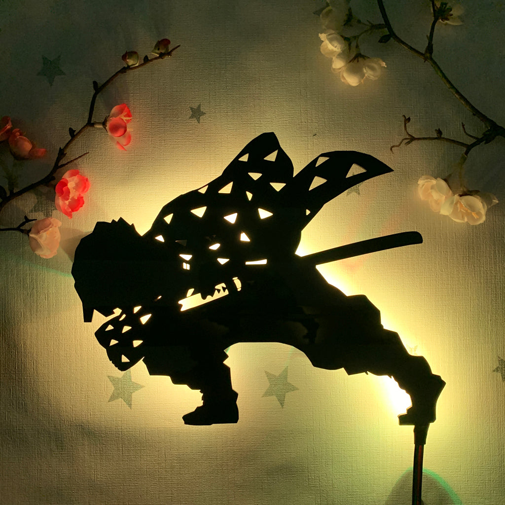 Demon Slayer Zenitsu Agatsuma anime silhouette light