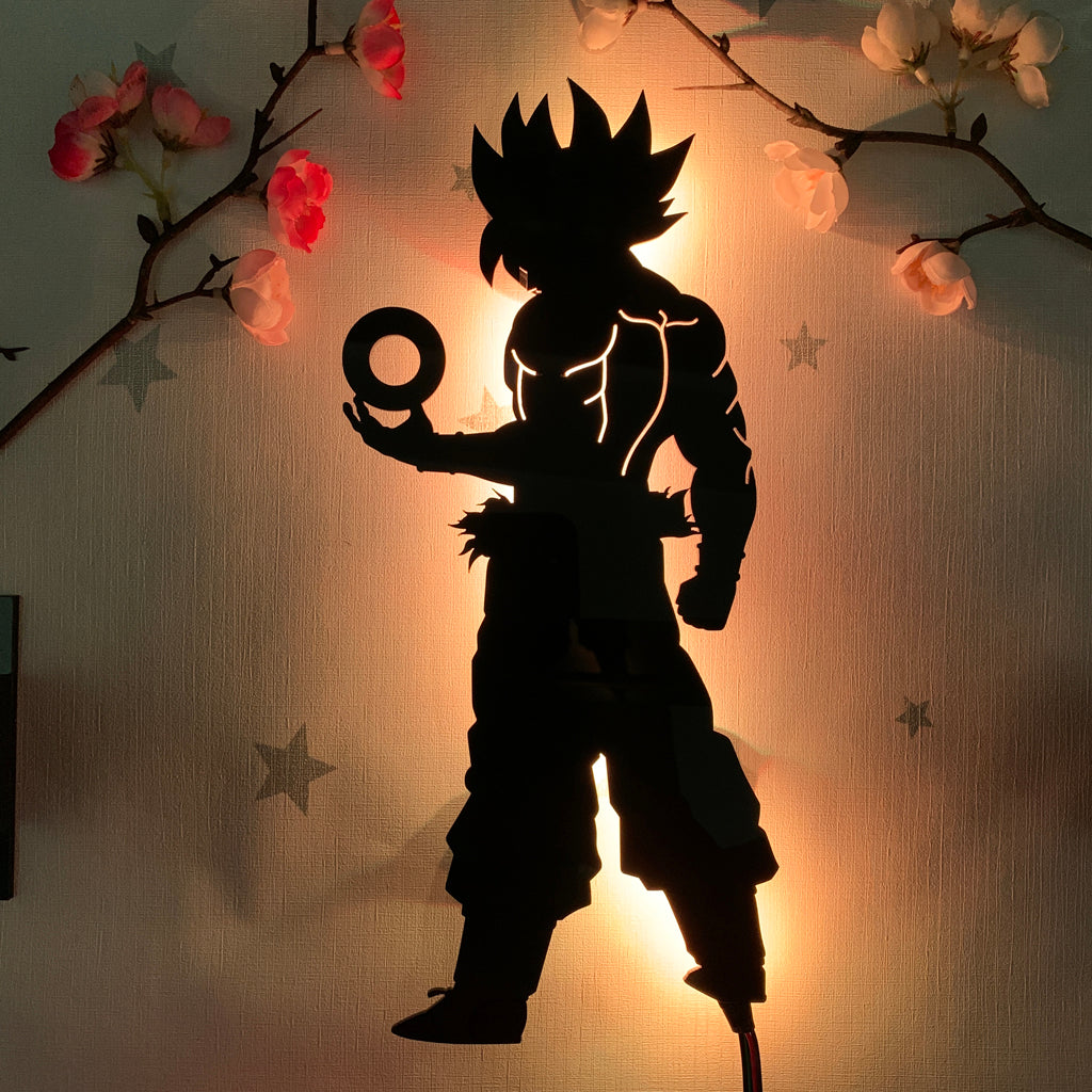 Dragon Ball Goku anime silhouette light