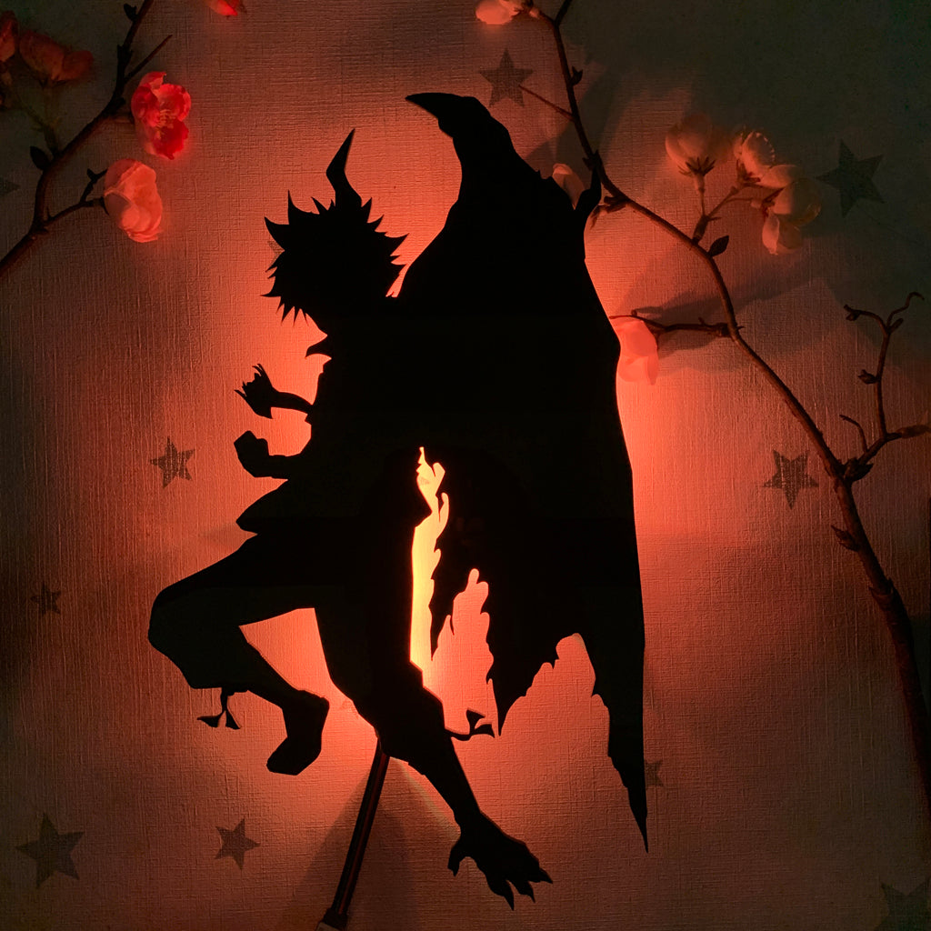 Fairy Tail Natsu Dragneel anime silhouette light