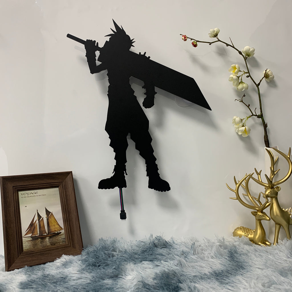 Final Fantasy 7 Cloud Strife gaming silhouette light