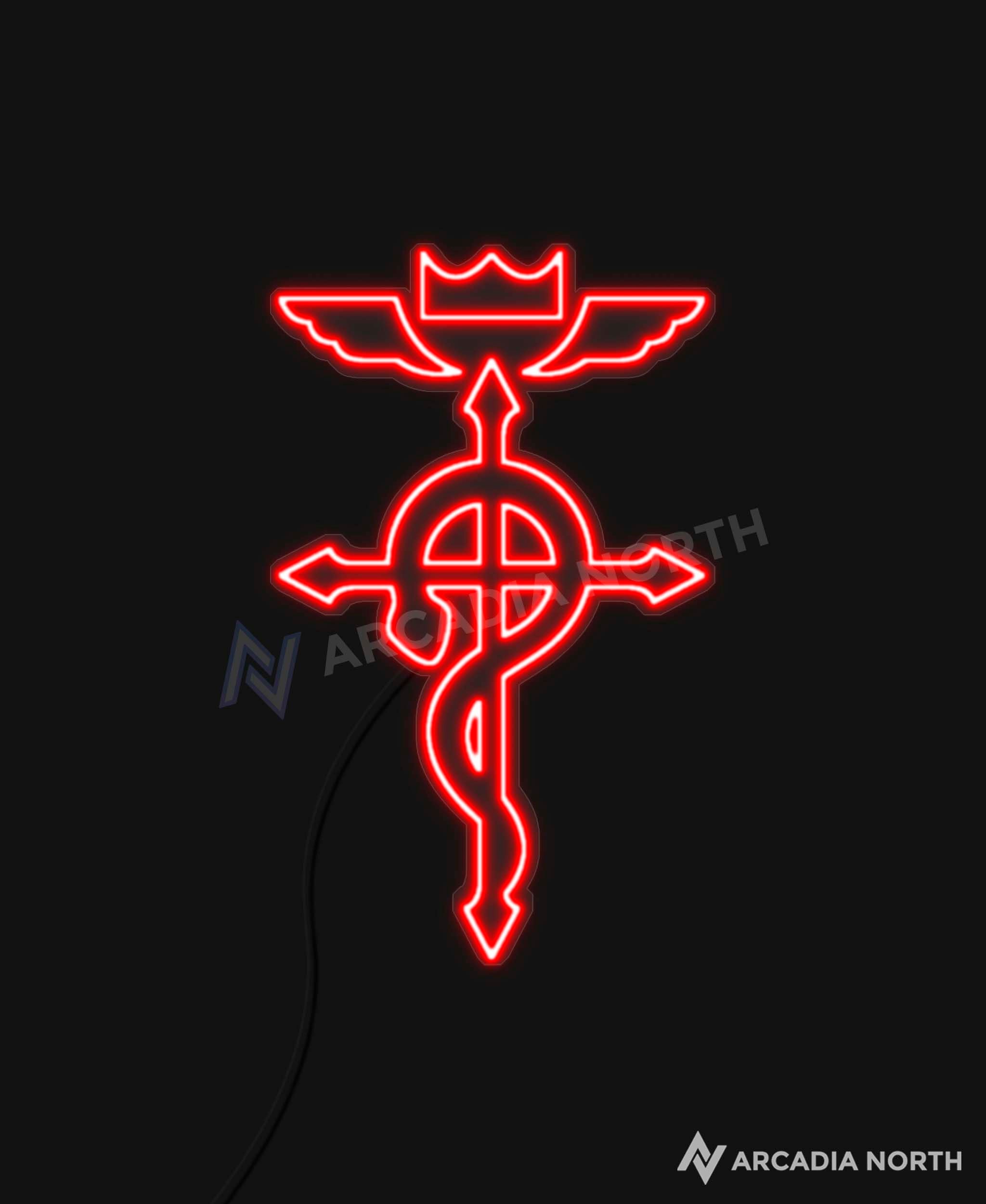 Fullmetal Alchemist Flamel symbol anime neon sign by Arcadia North