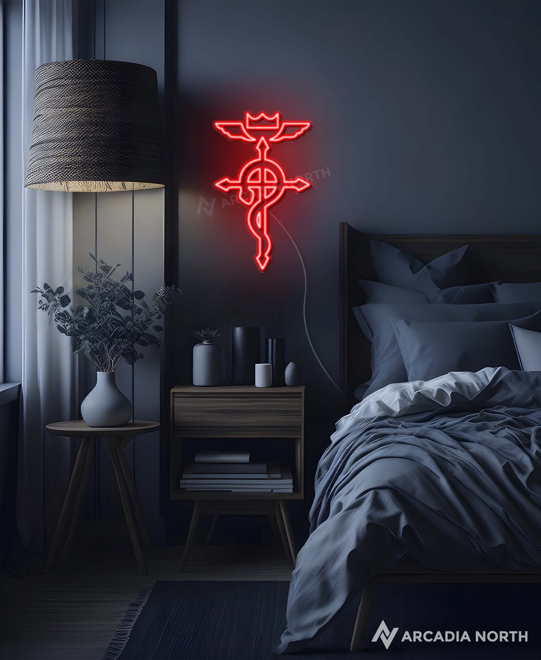 Fullmetal Alchemist Flamel symbol anime neon sign by Arcadia North