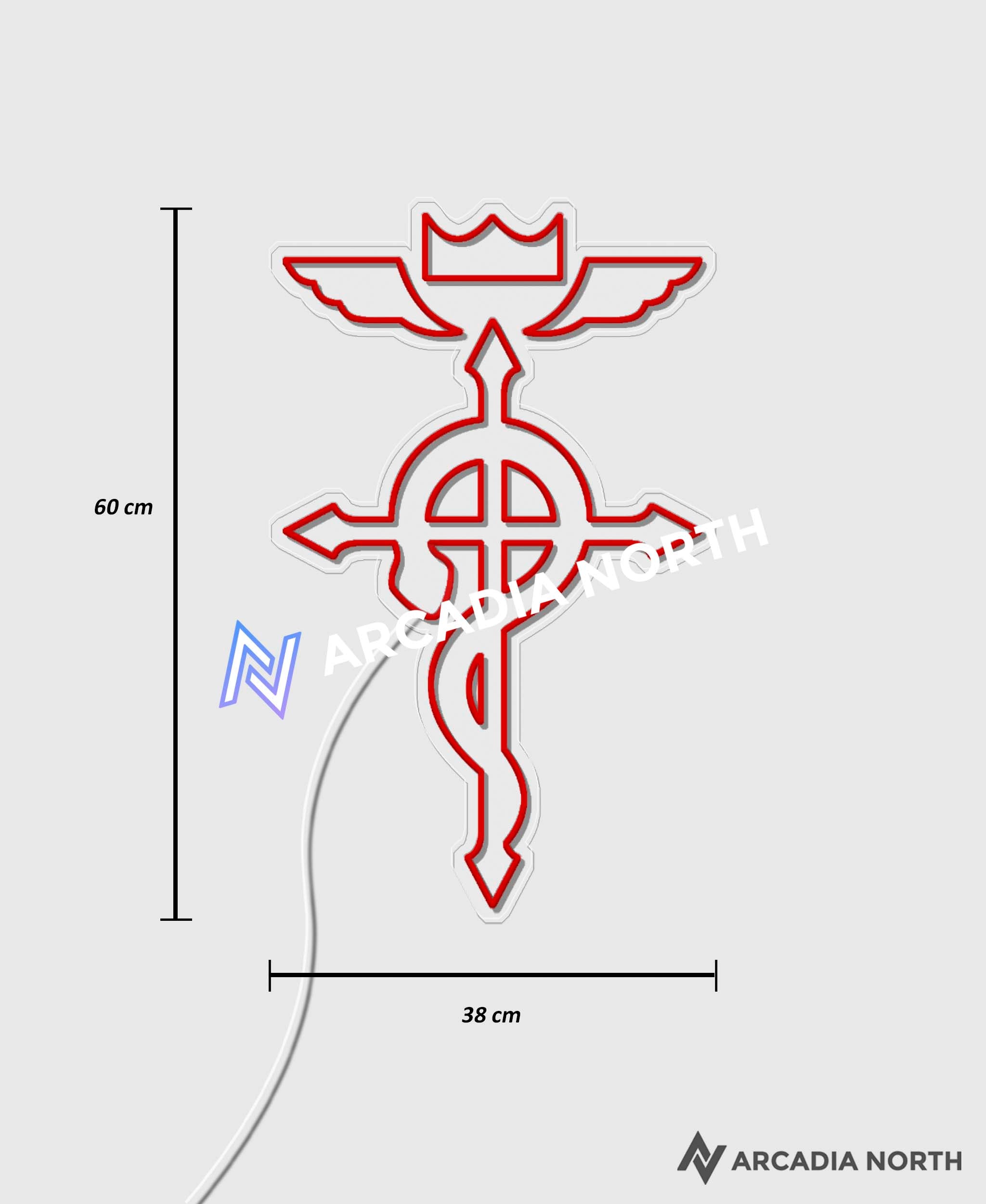 Fullmetal Alchemist Flamel symbol anime neon sign by Arcadia North