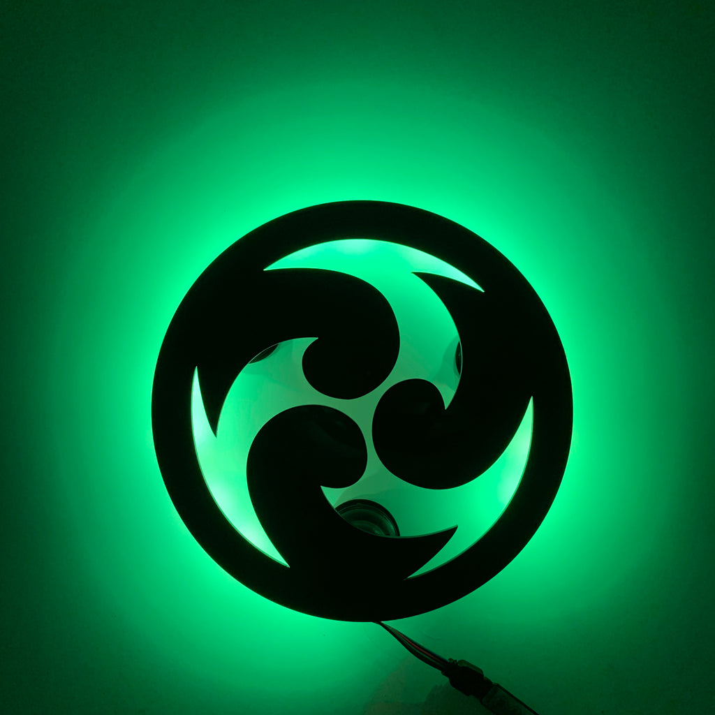 Genshin Impact Electro symbol gaming silhouette light