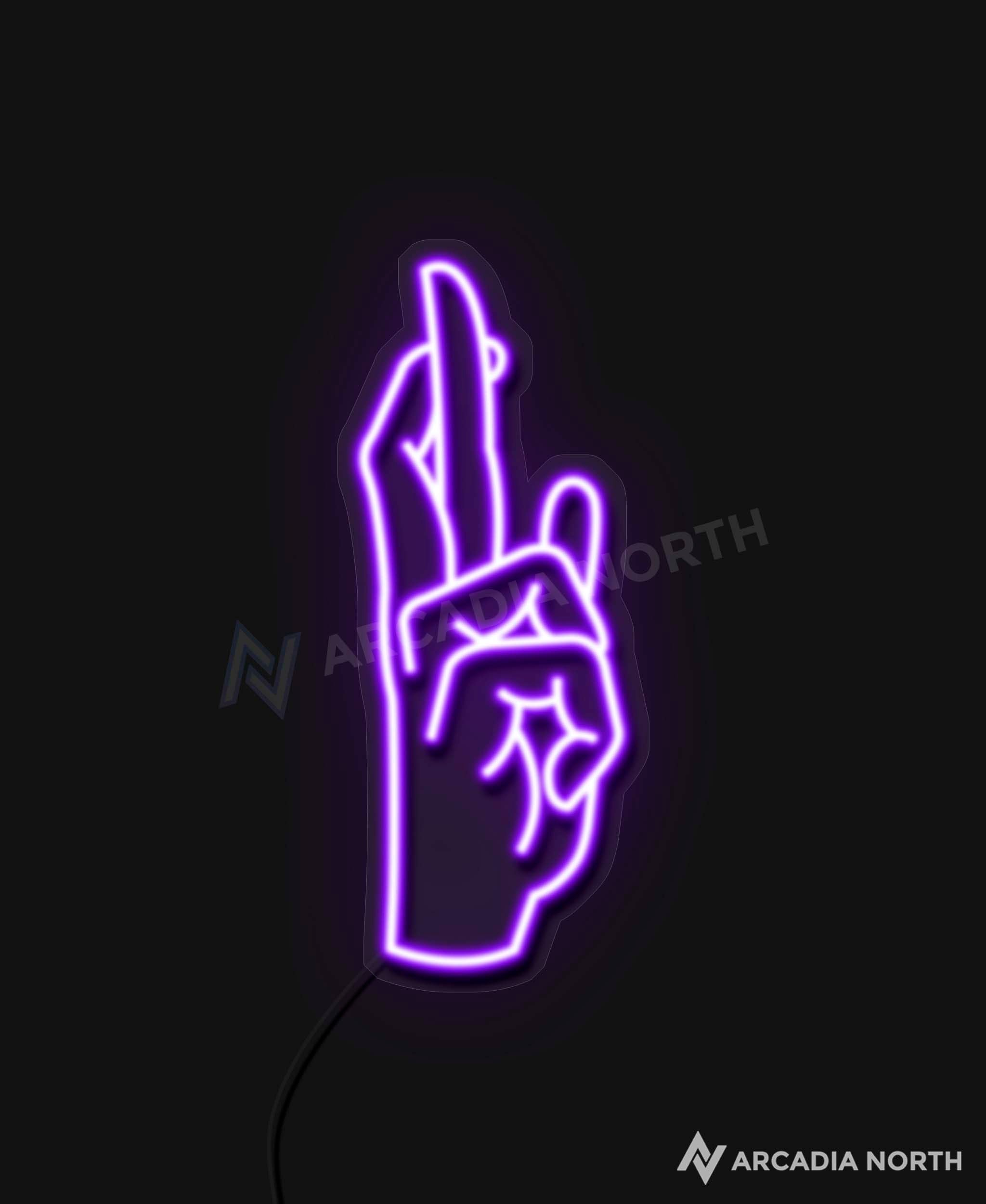 Jujutsu Kaisen Gojo Satoru Infinite Void hand symbol anime neon sign by Arcadia North