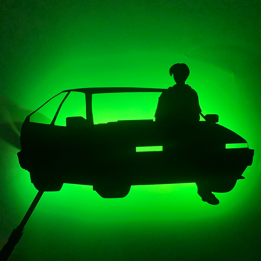 Initial D Takumi Fujiwara anime silhouette light